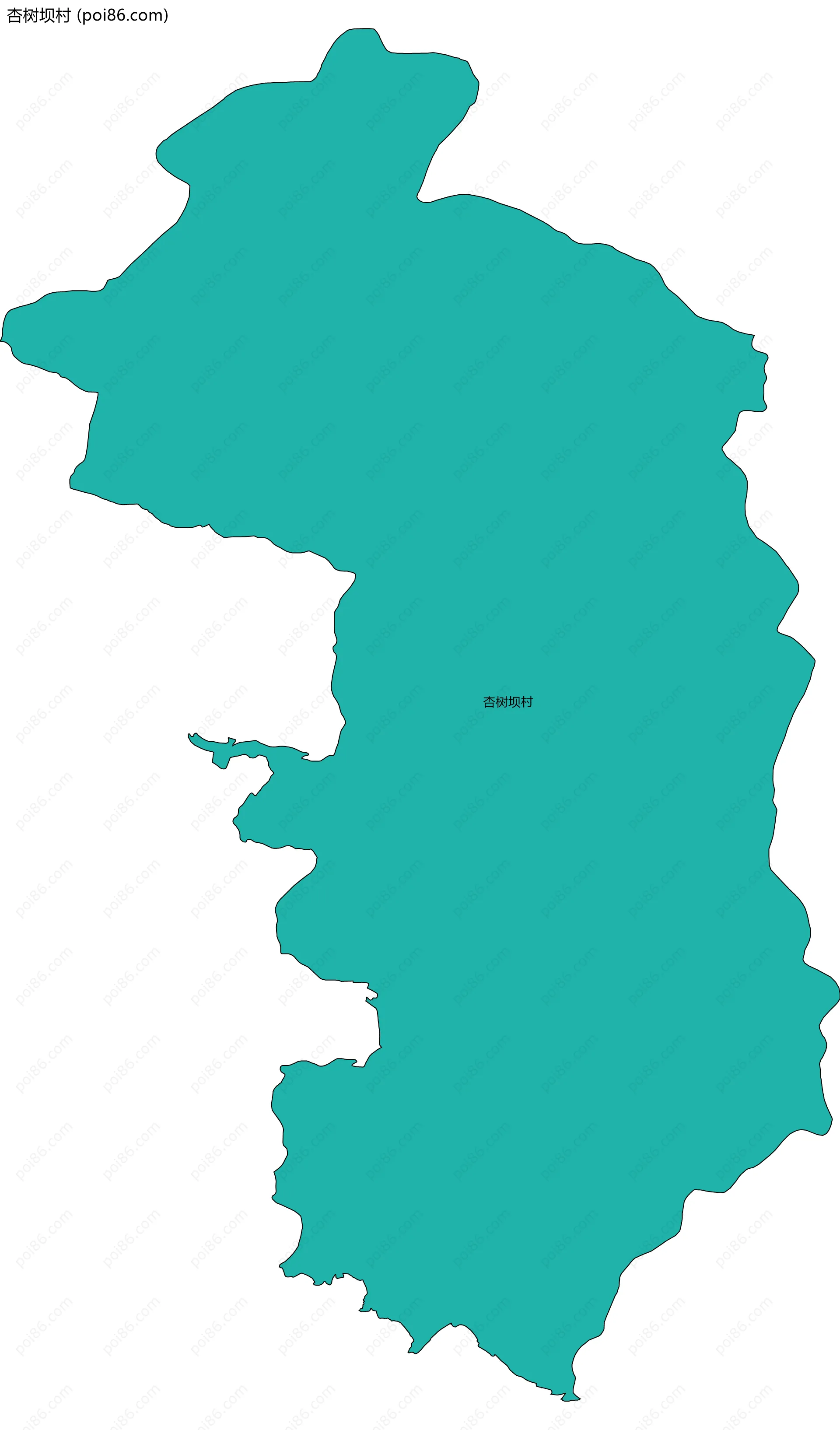 杏树坝村边界地图