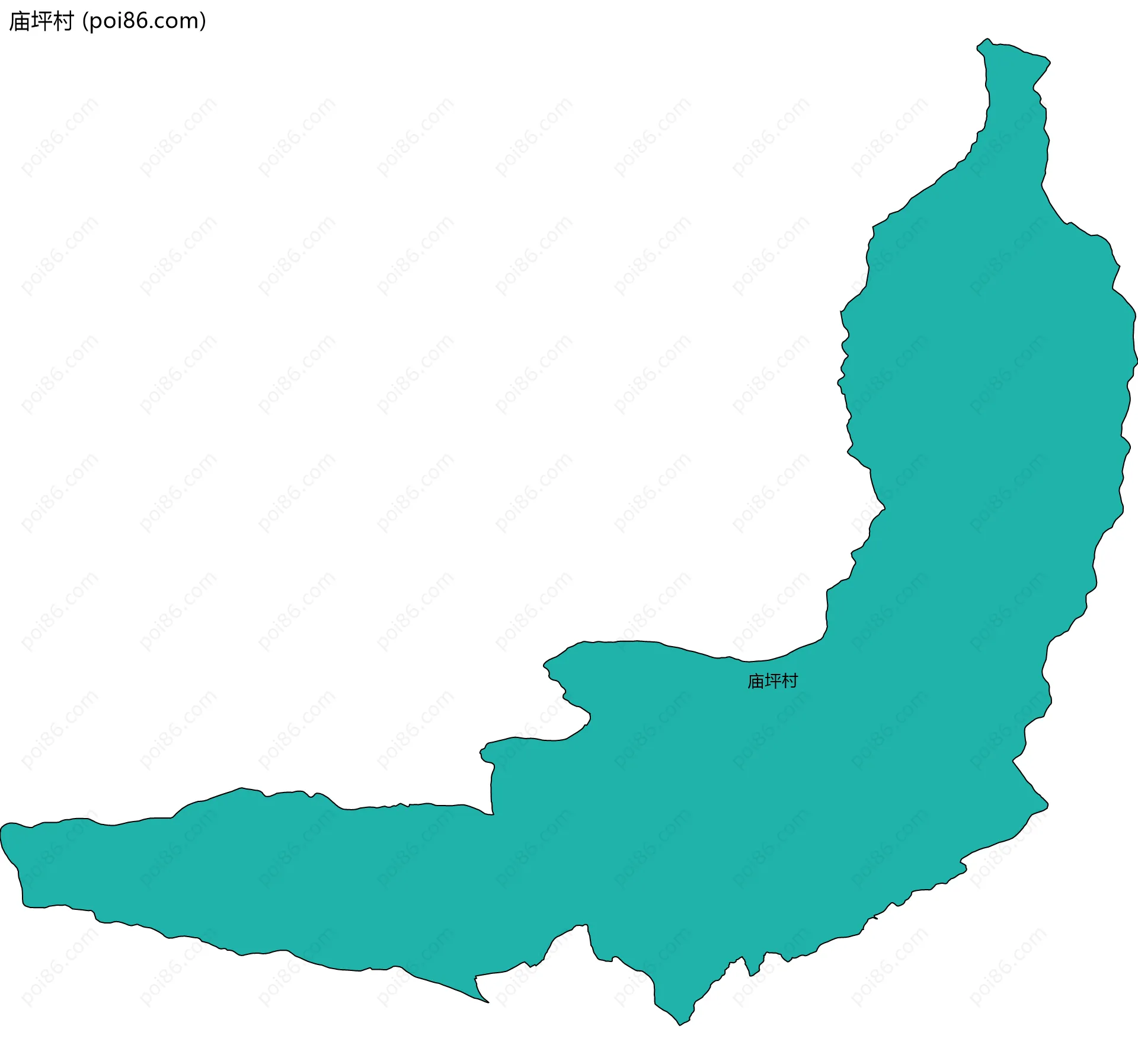 庙坪村边界地图