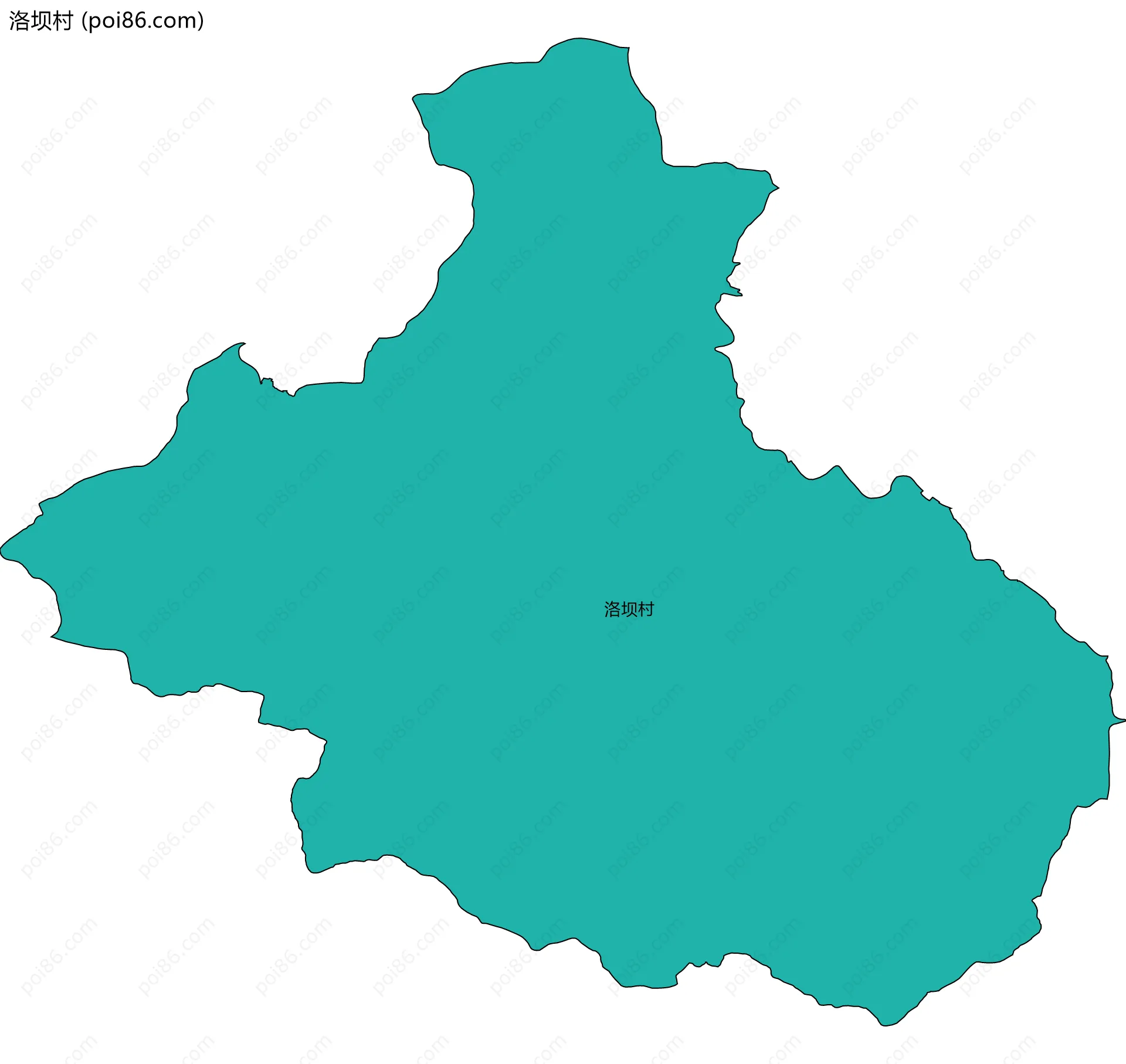 洛坝村边界地图