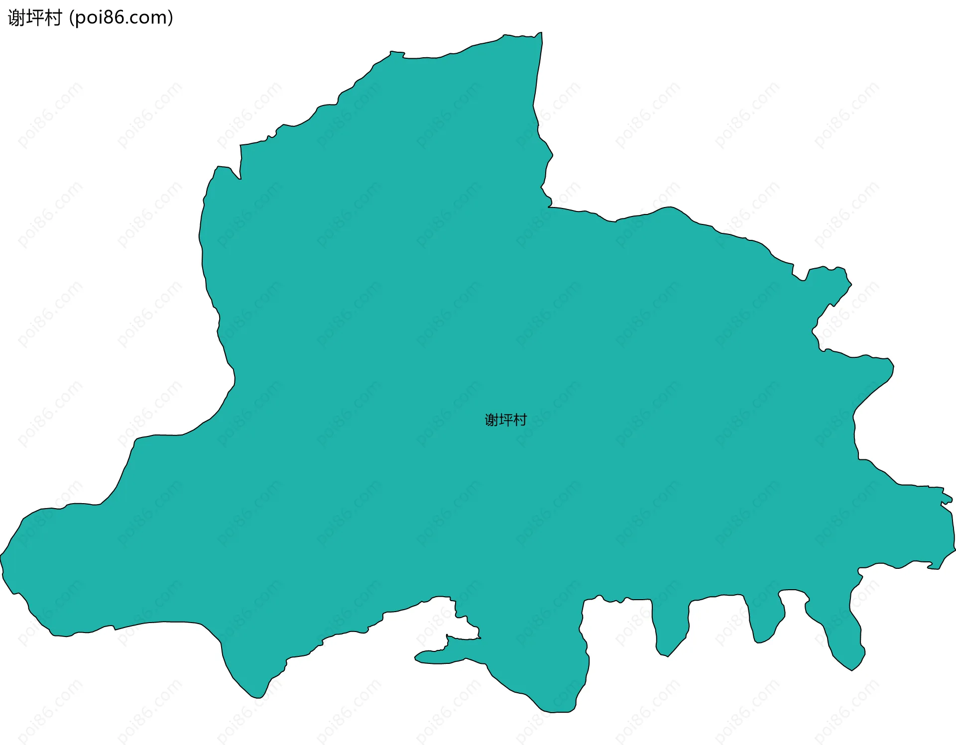 谢坪村边界地图