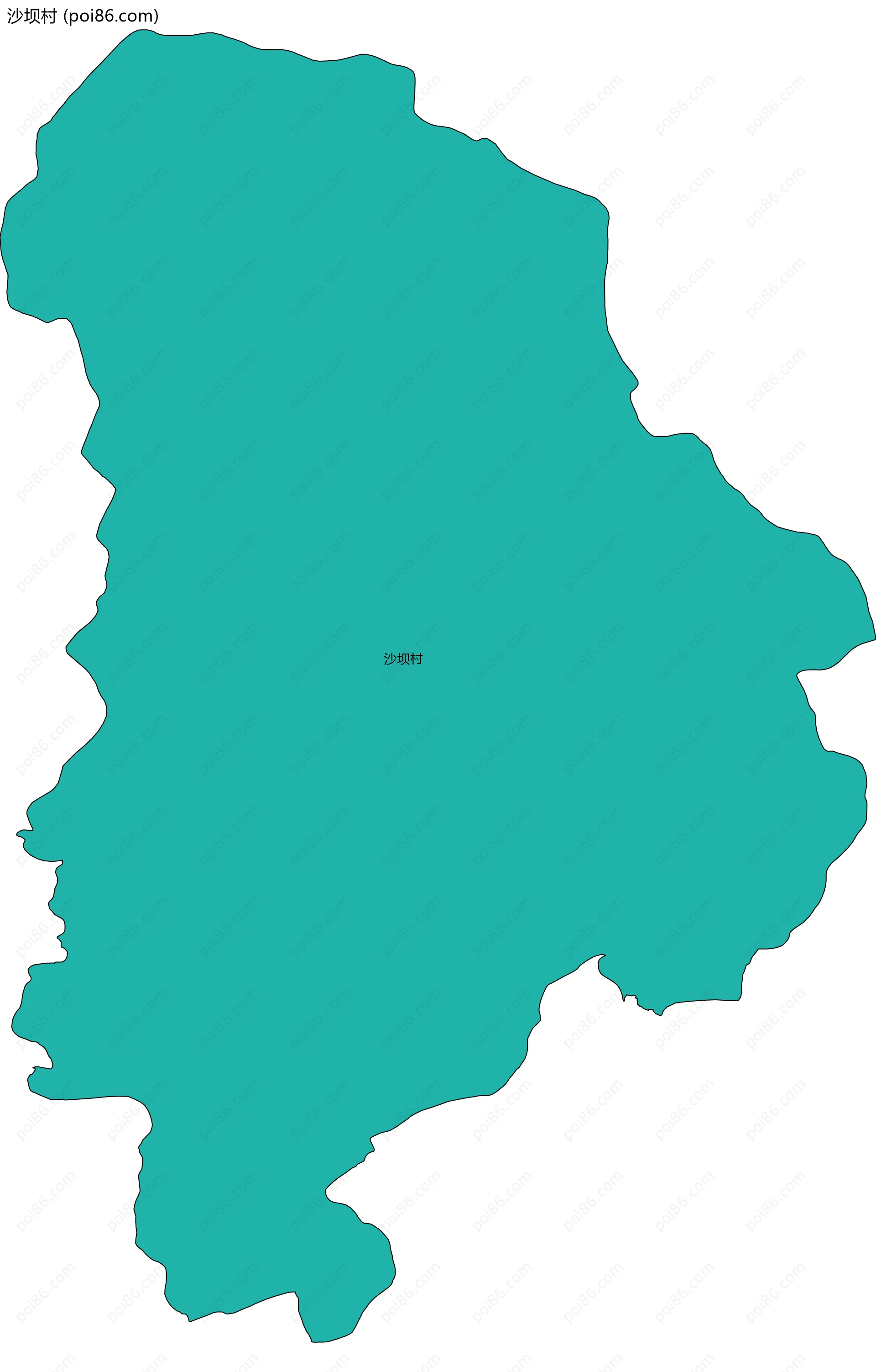 沙坝村边界地图