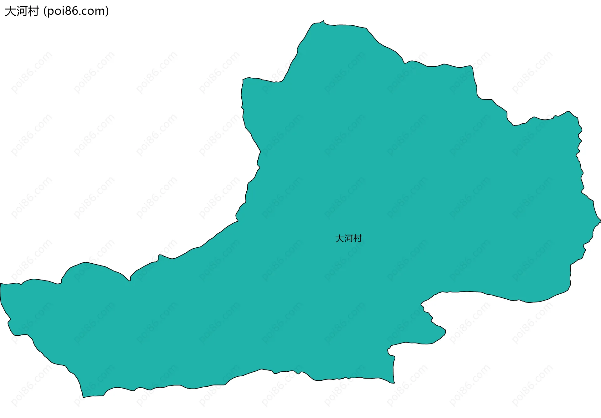 大河村边界地图
