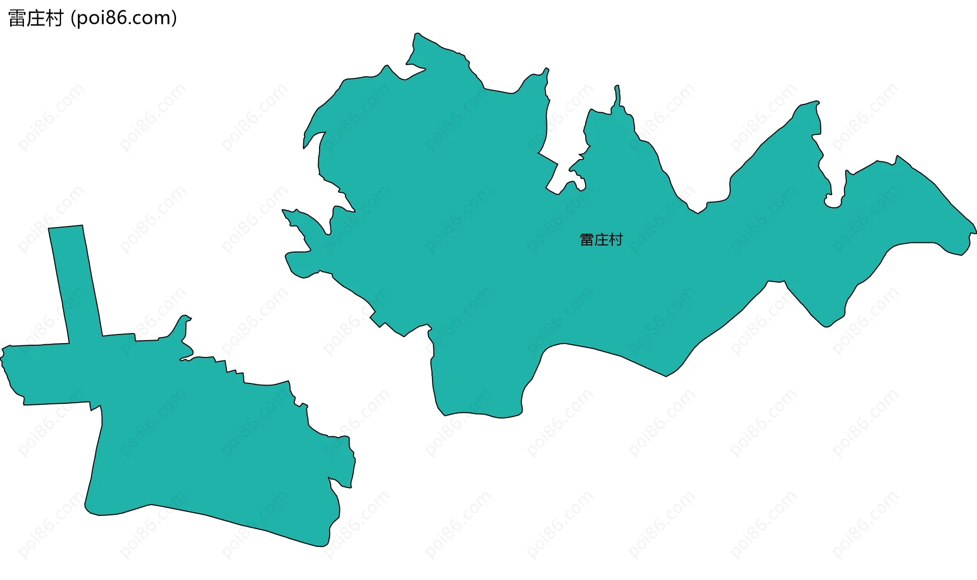 雷庄村边界地图