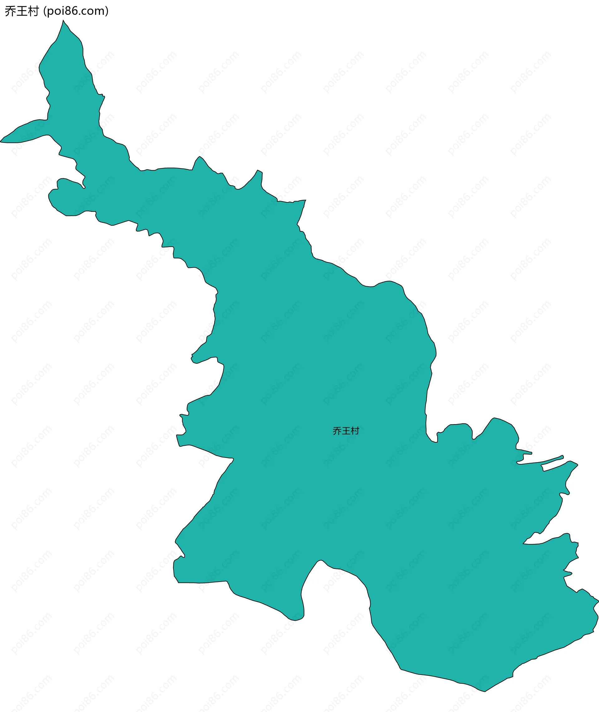 乔王村边界地图