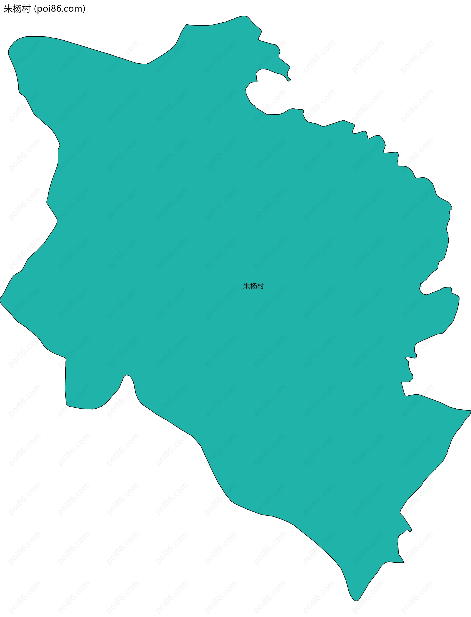 朱杨村边界地图