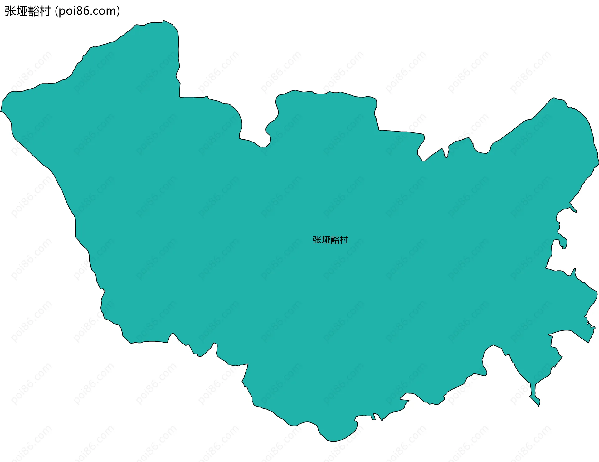 张垭豁村边界地图