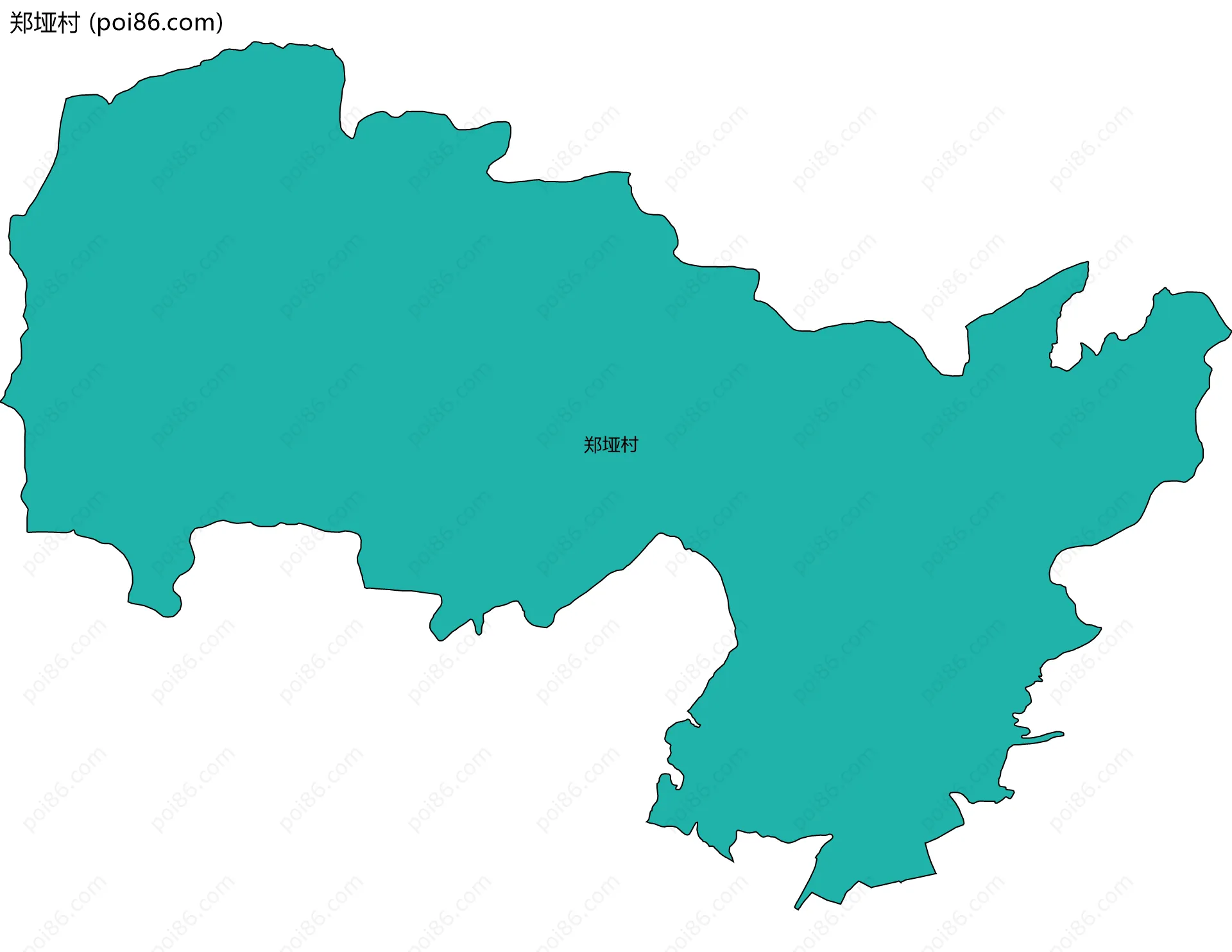 郑垭村边界地图