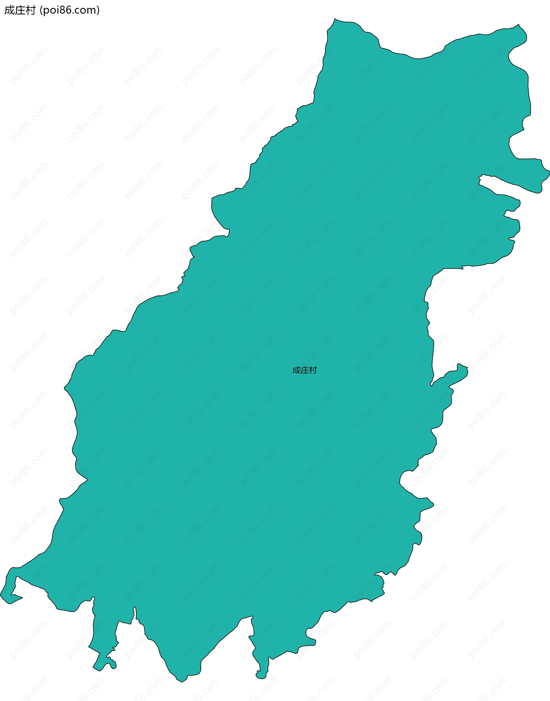 成庄村边界地图