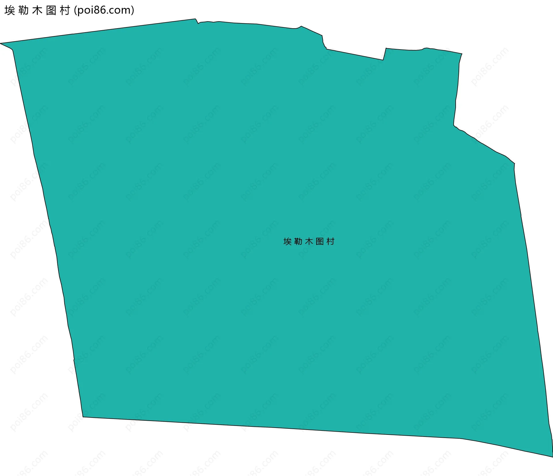 埃 勒 木 图 村边界地图