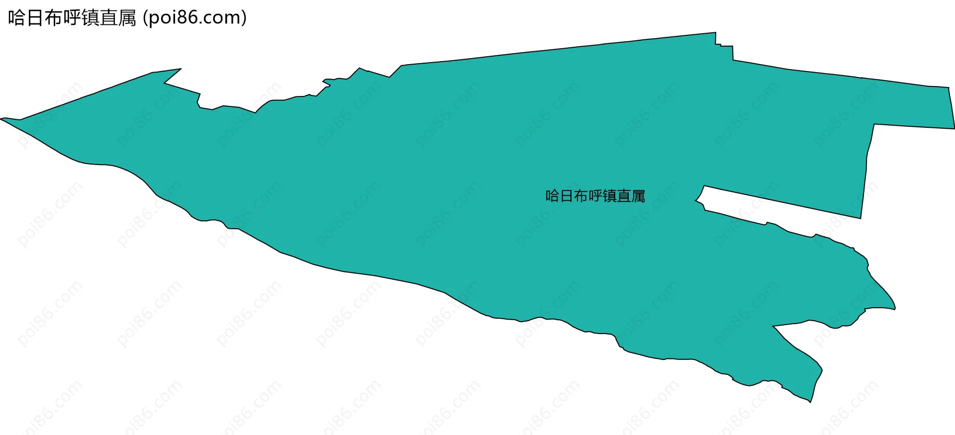 哈日布呼镇直属边界地图