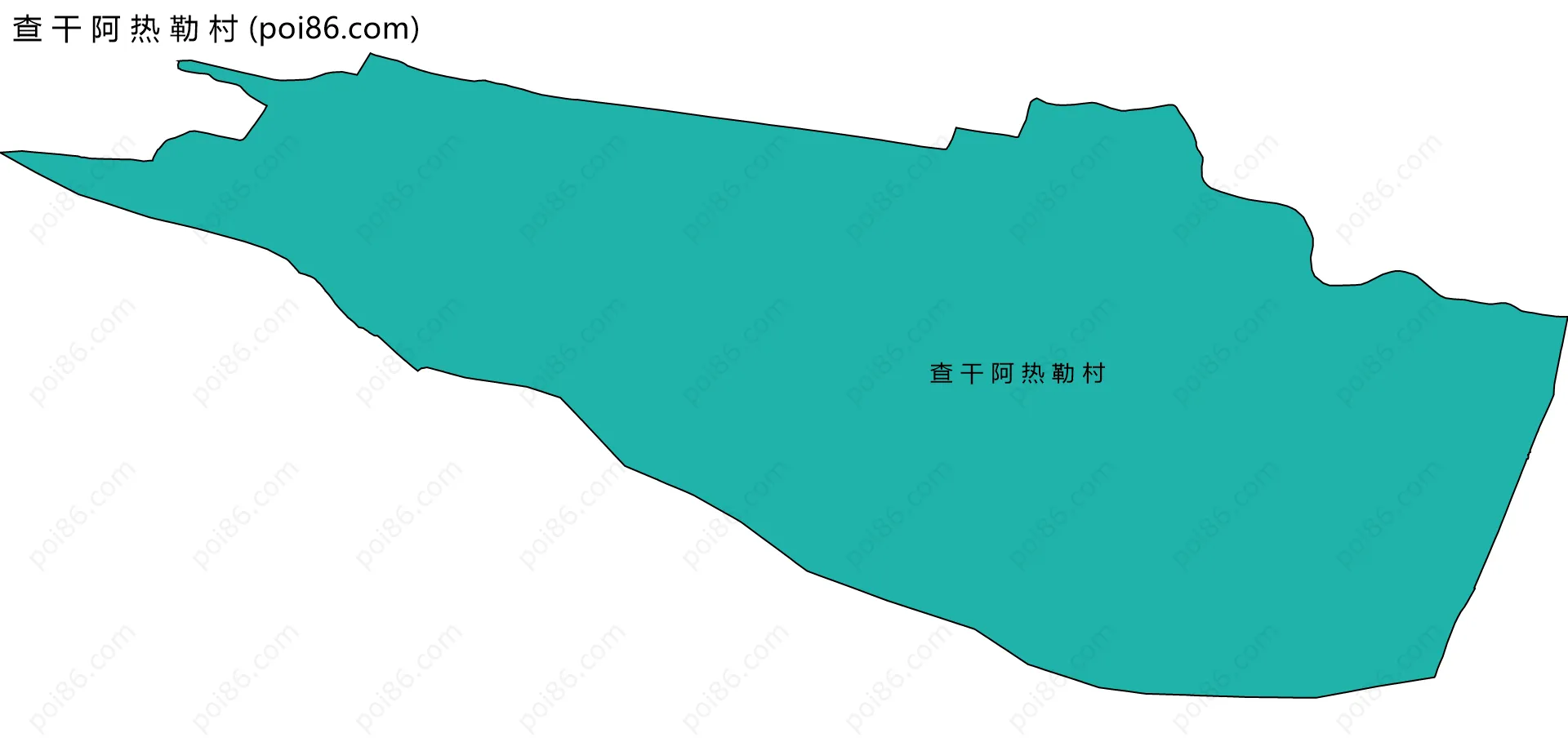 查 干 阿 热 勒 村边界地图