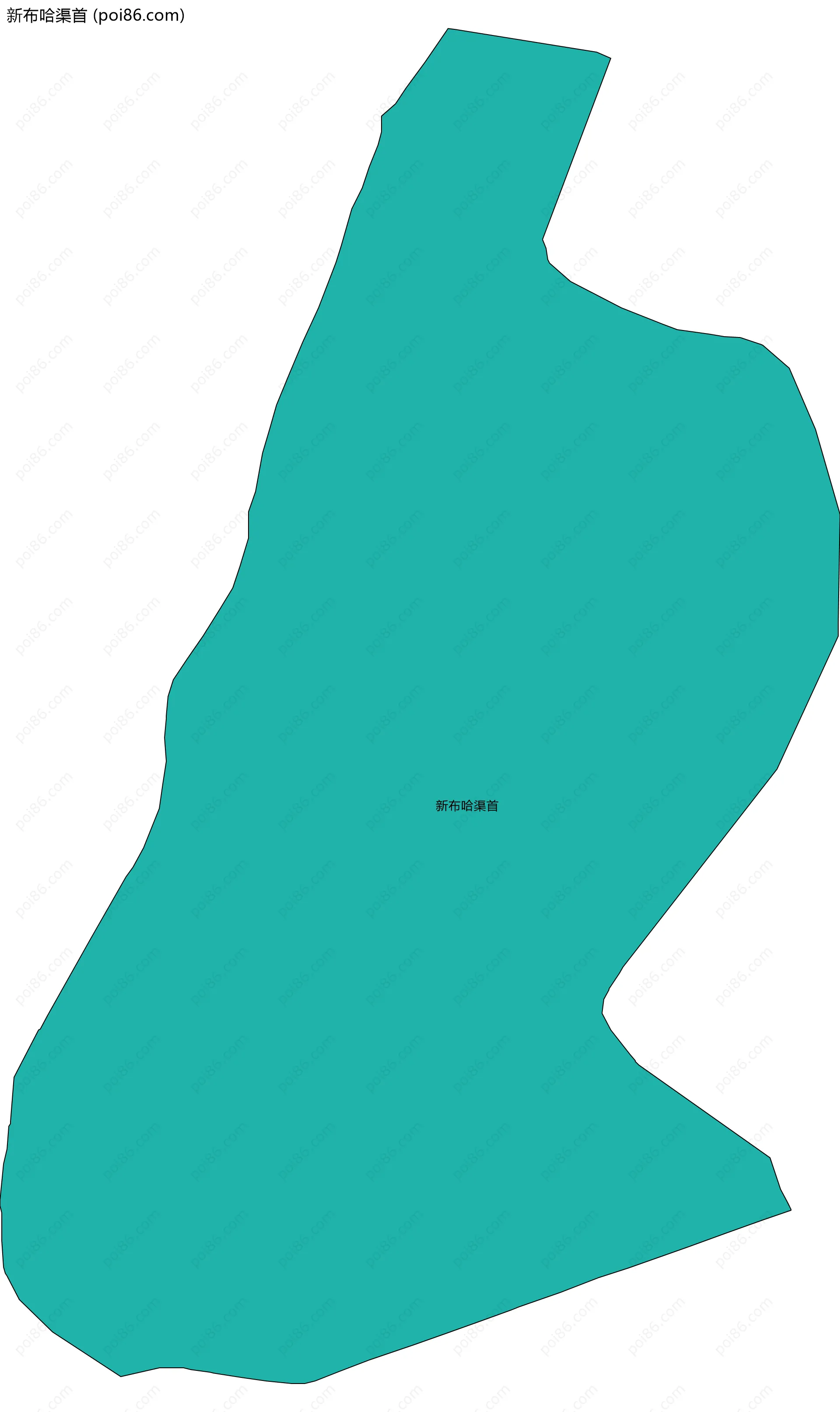 新布哈渠首边界地图