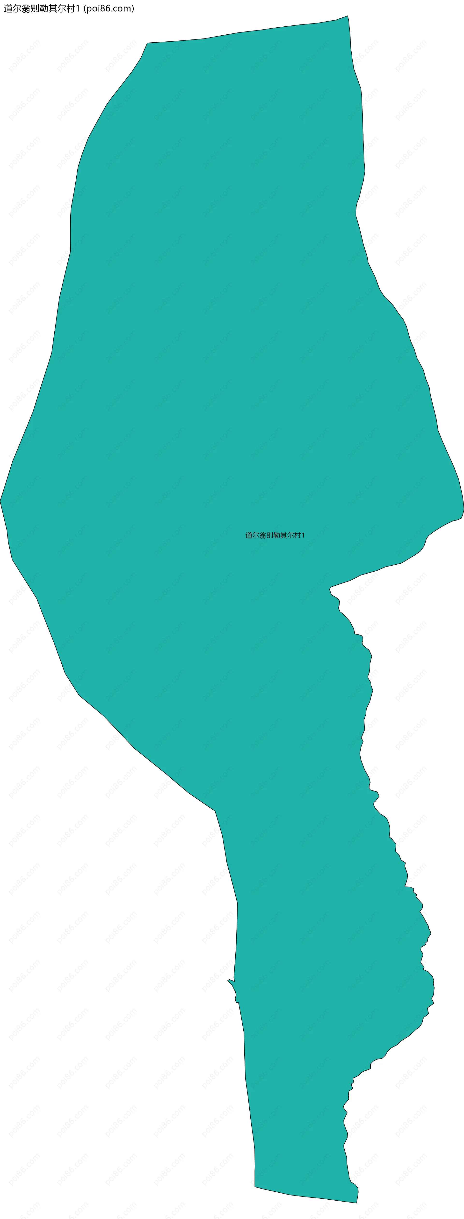 道尔翁别勒其尔村1边界地图