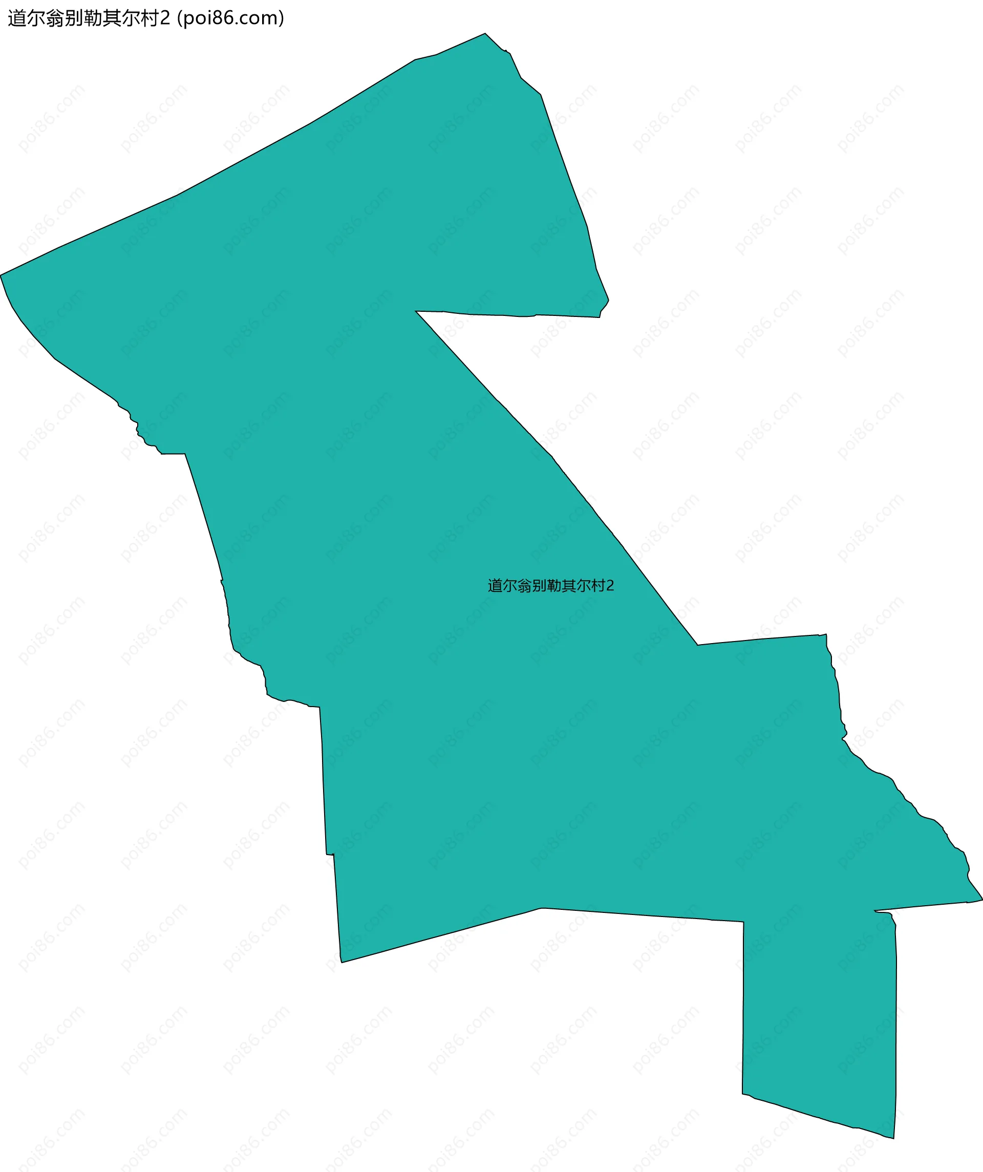 道尔翁别勒其尔村2边界地图