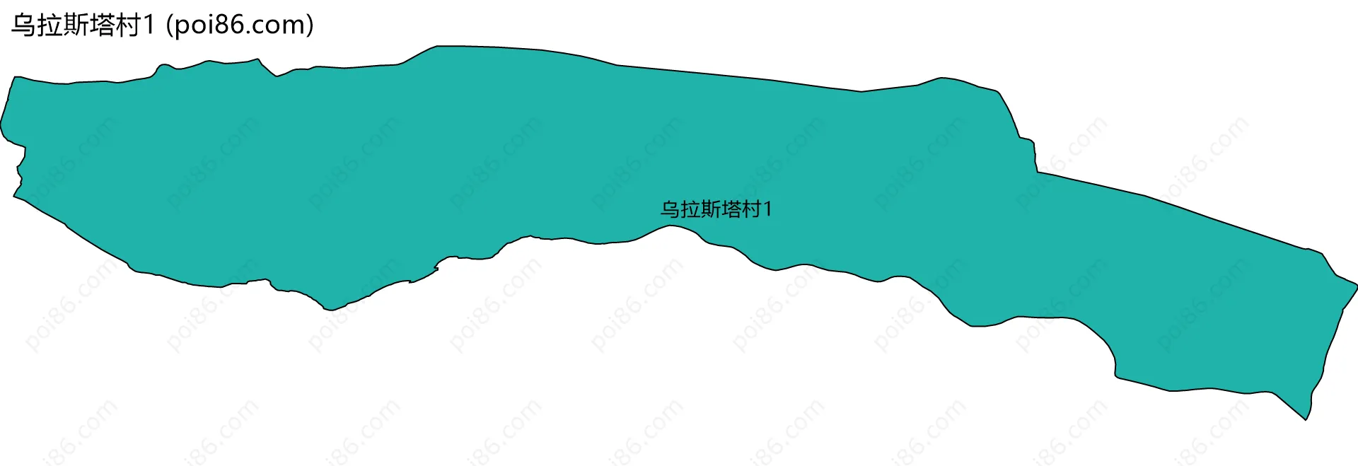 乌拉斯塔村1边界地图