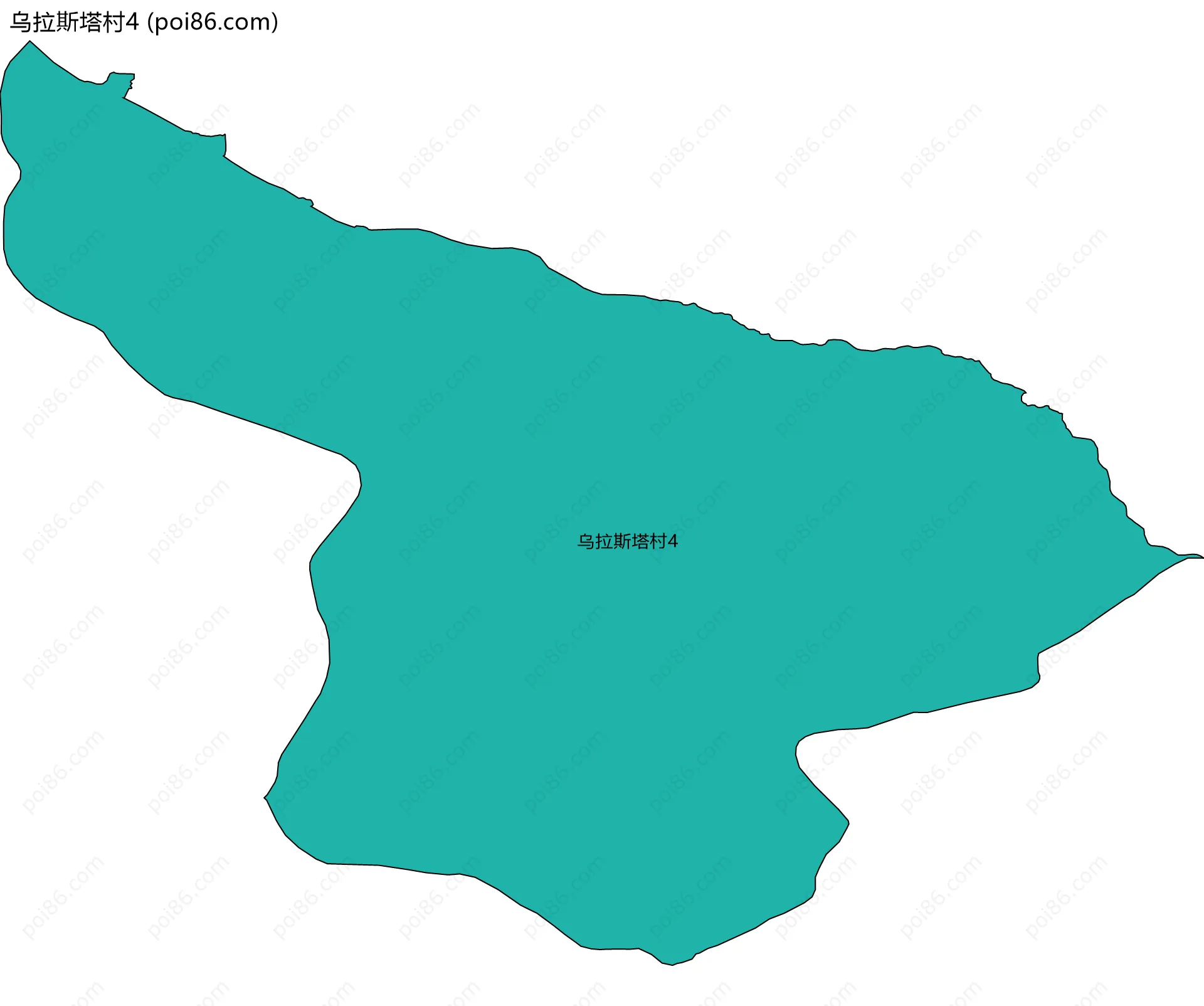 乌拉斯塔村4边界地图