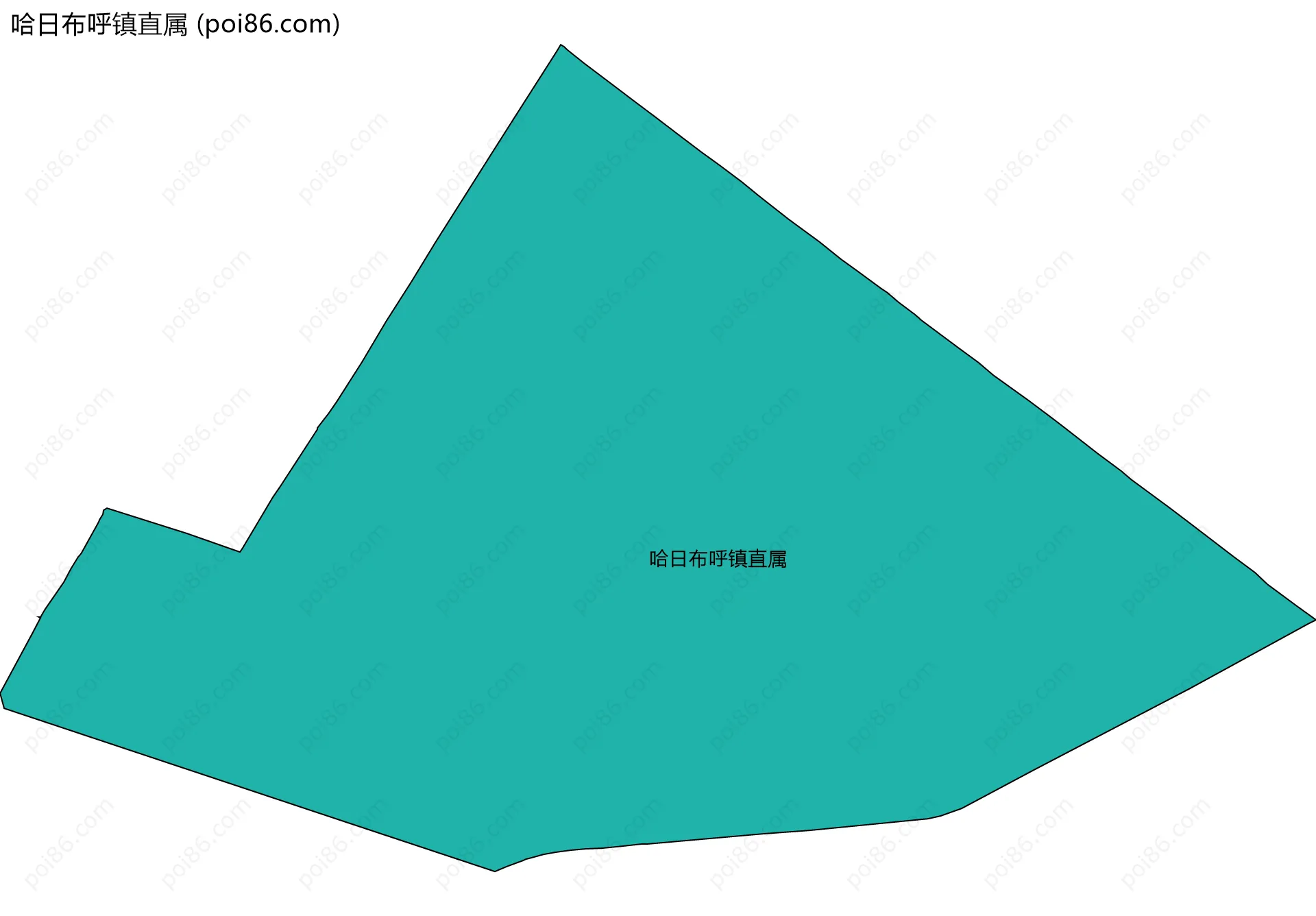 哈日布呼镇直属边界地图