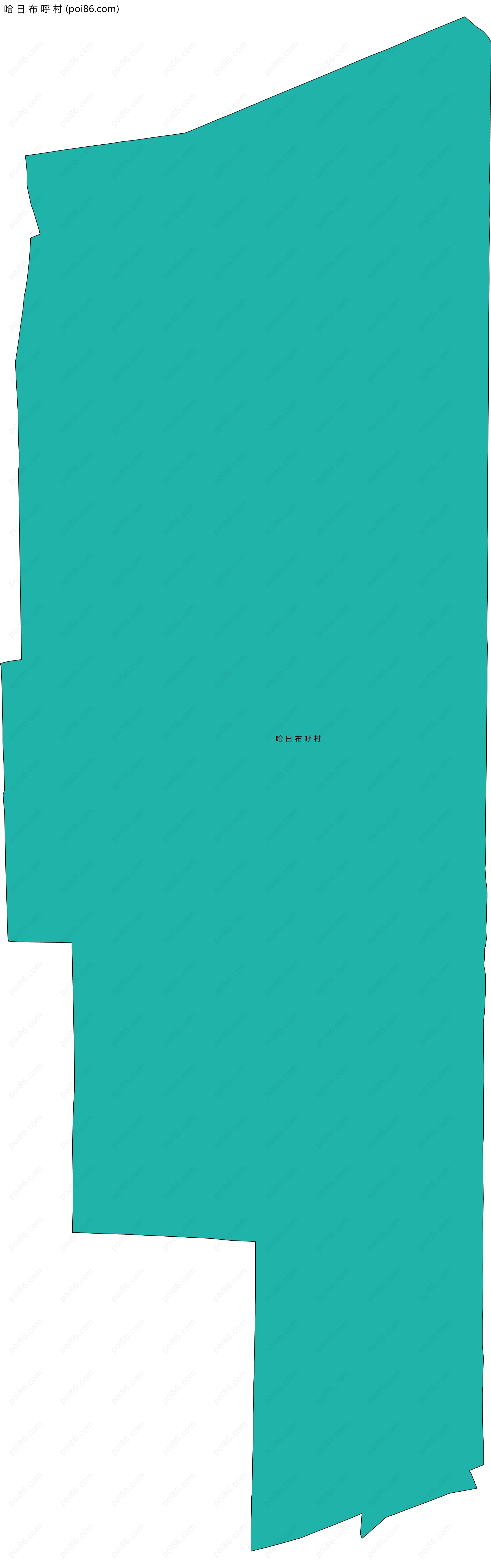 哈 日 布 呼 村边界地图