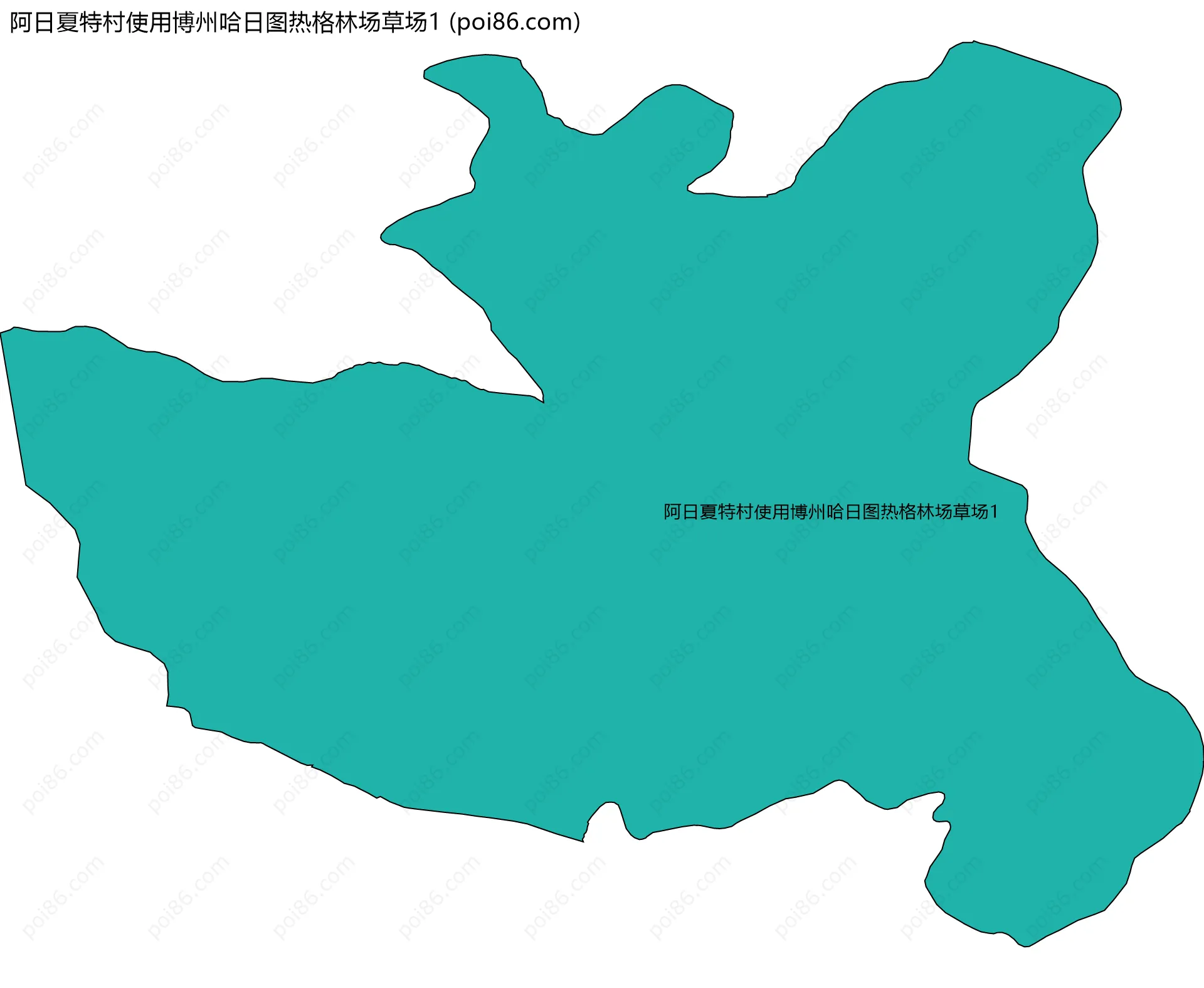 阿日夏特村使用博州哈日图热格林场草场1边界地图