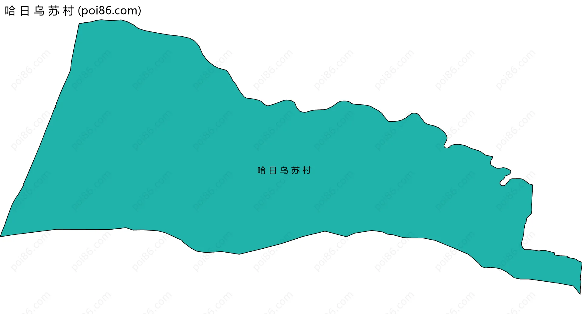 哈 日 乌 苏 村边界地图