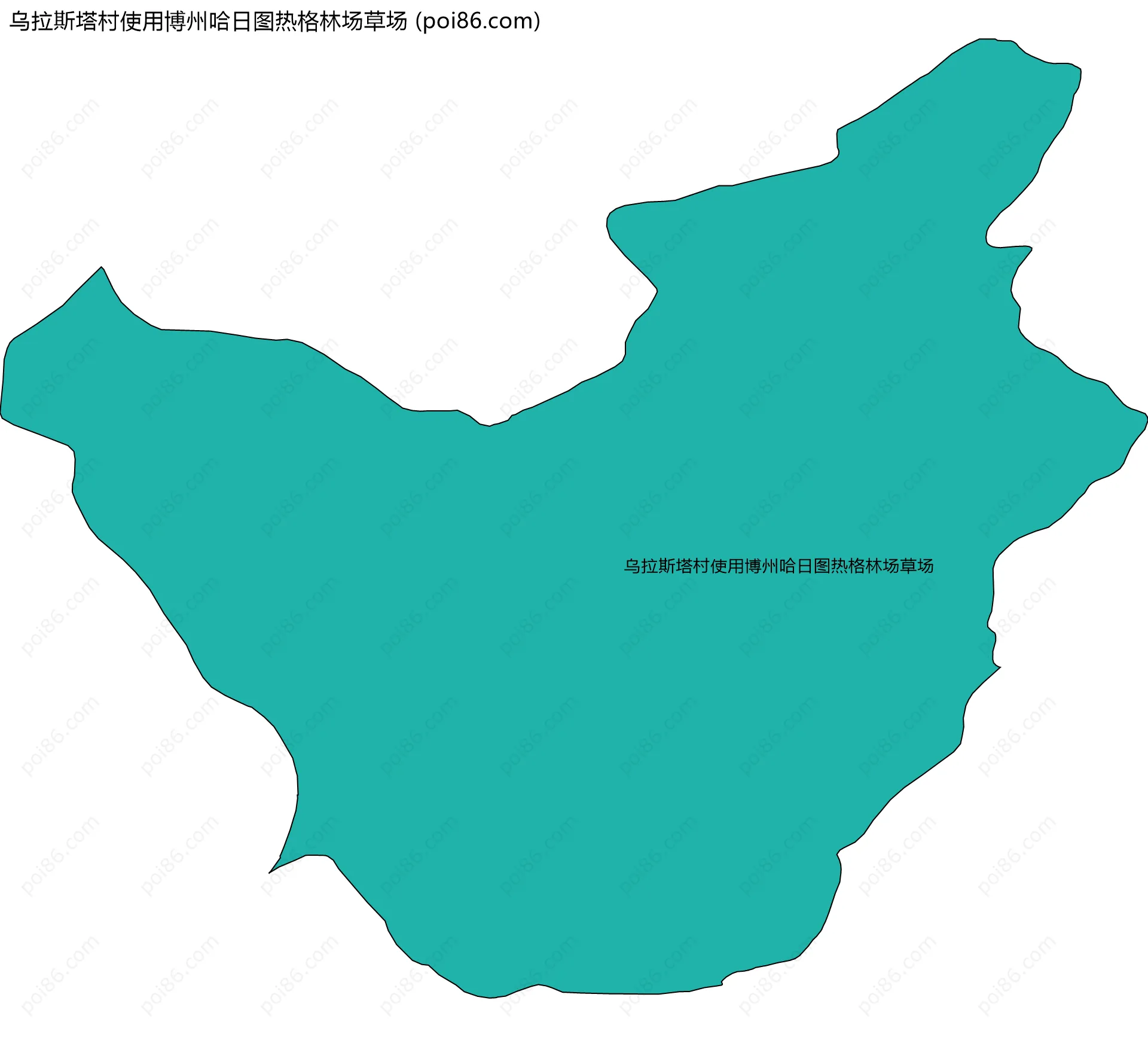 乌拉斯塔村使用博州哈日图热格林场草场边界地图