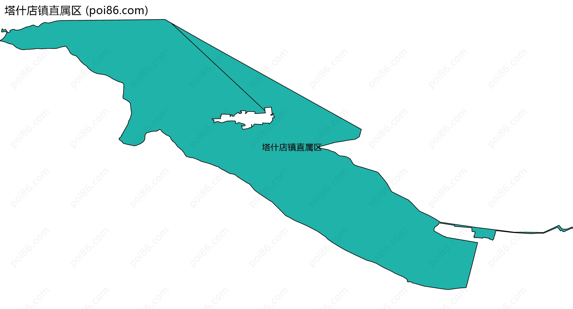 塔什店镇直属区边界地图