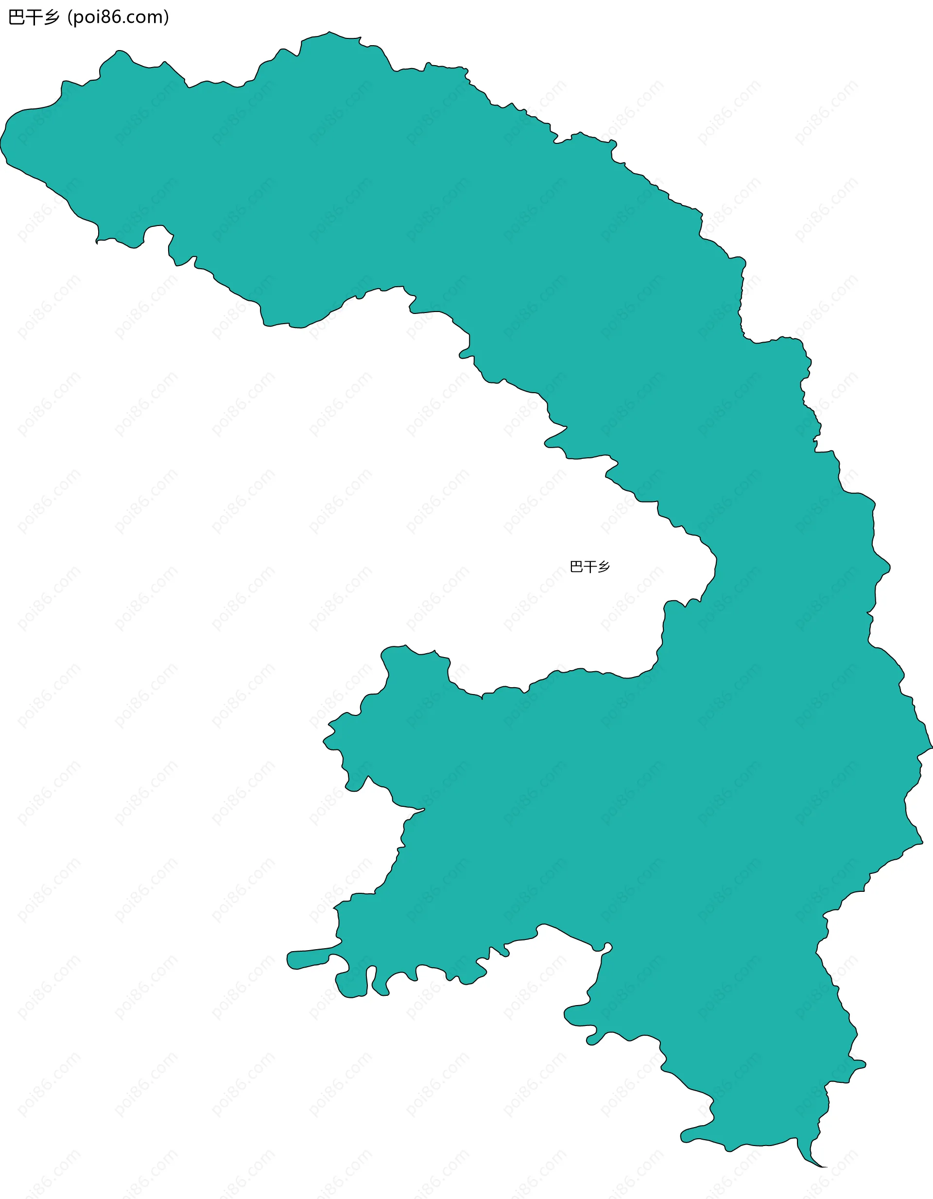 巴干乡边界地图