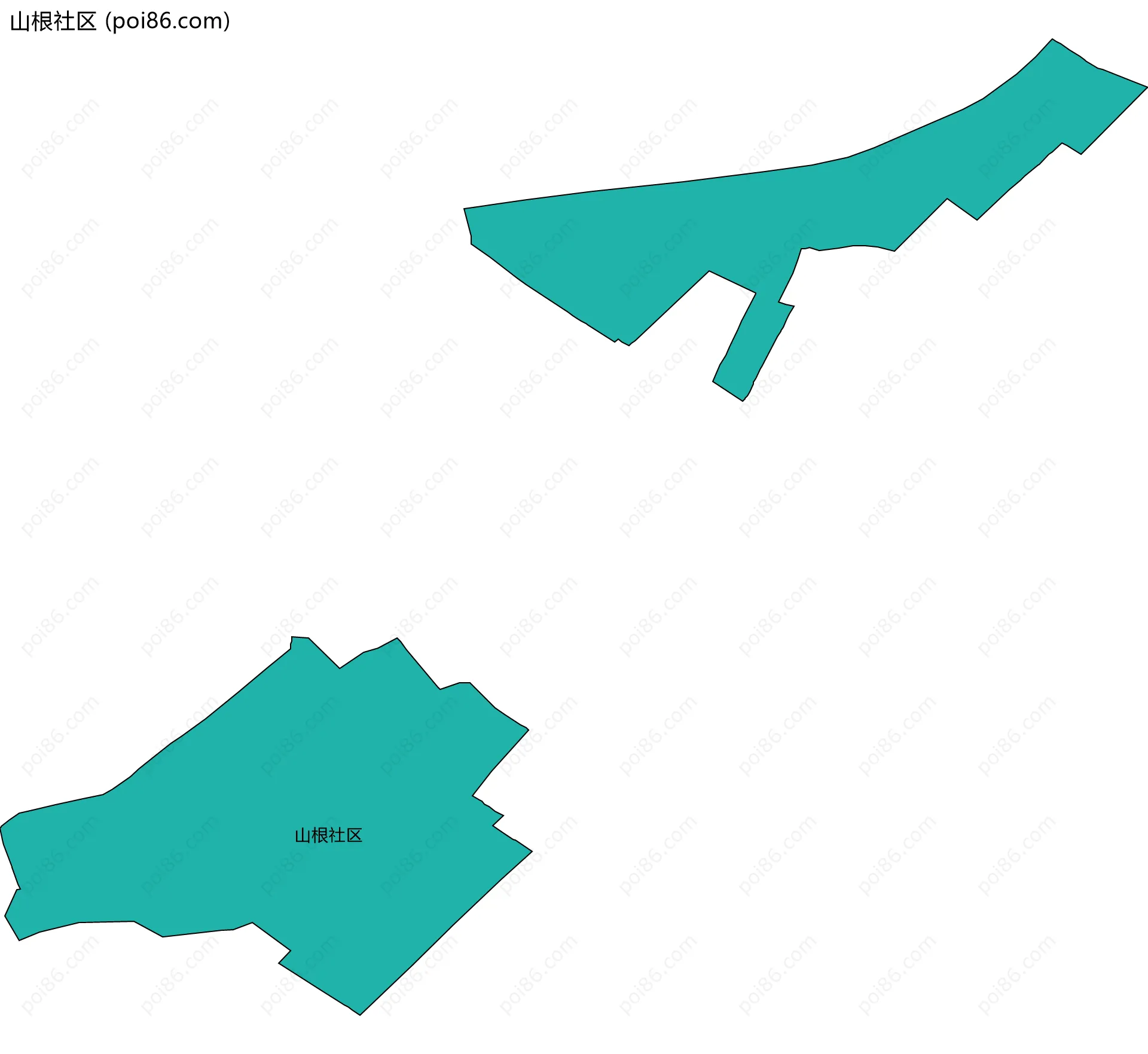 山根社区边界地图