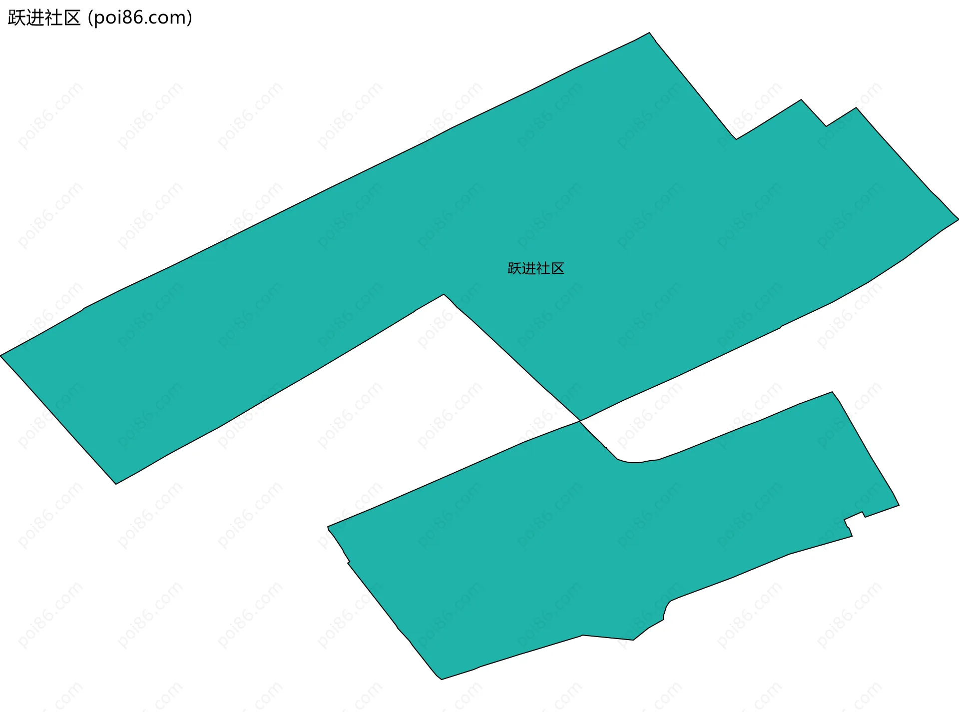 跃进社区边界地图