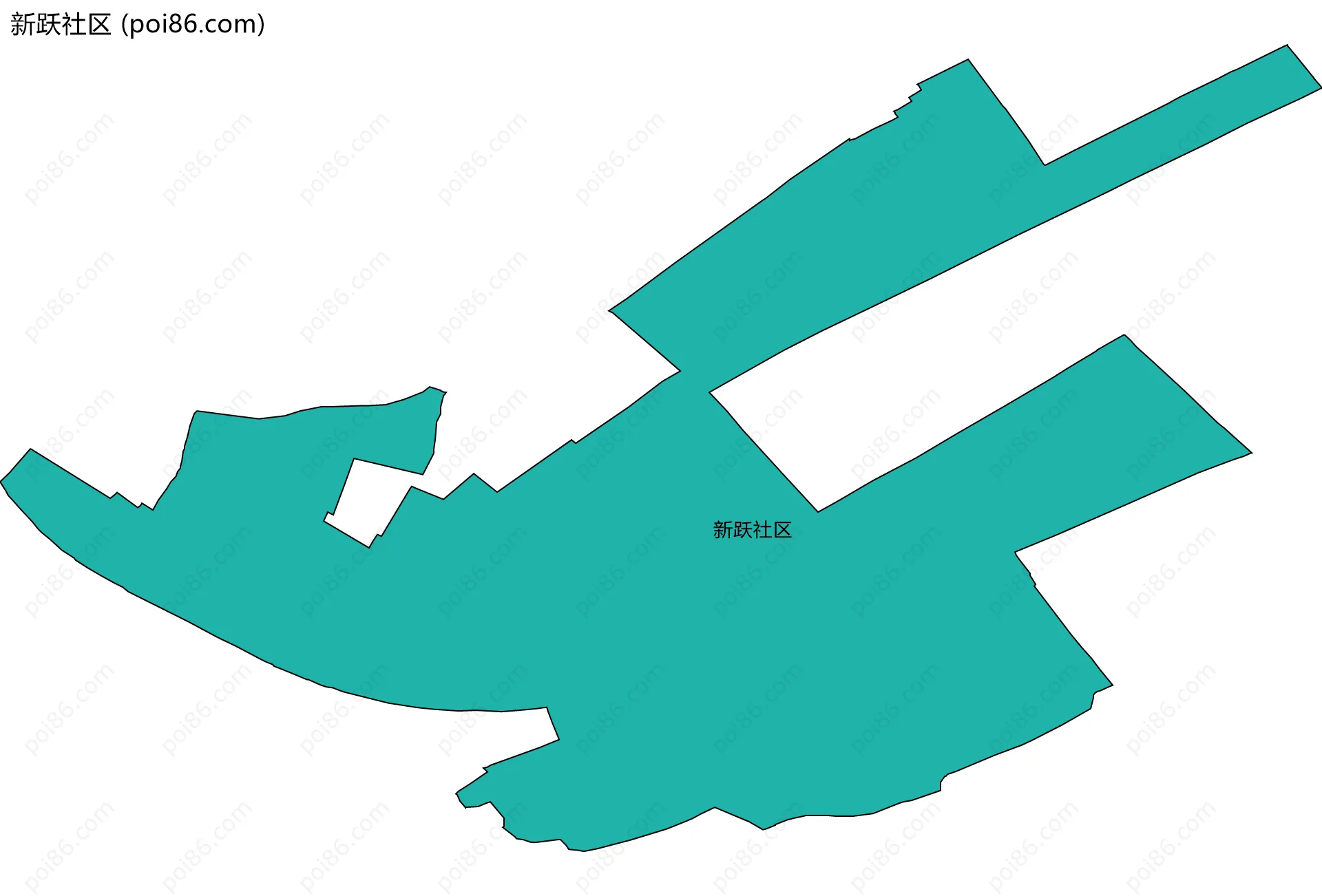 新跃社区边界地图