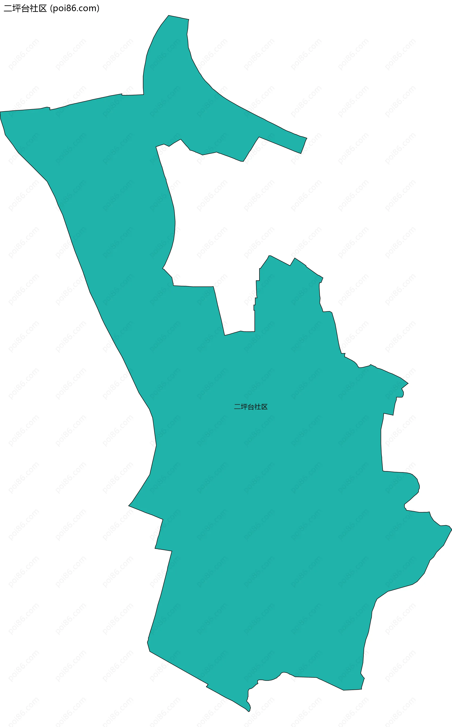 二坪台社区边界地图