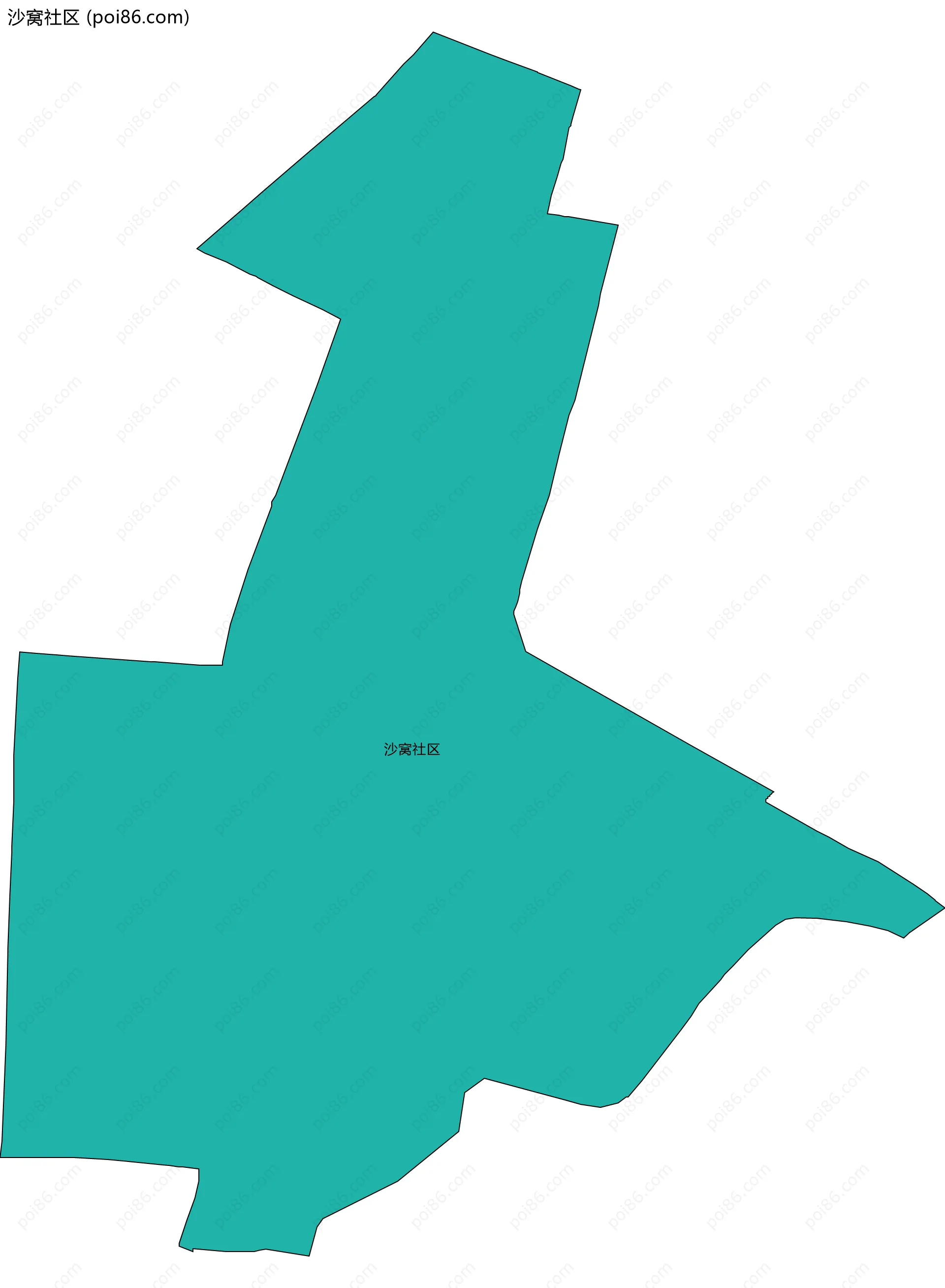 沙窝社区边界地图