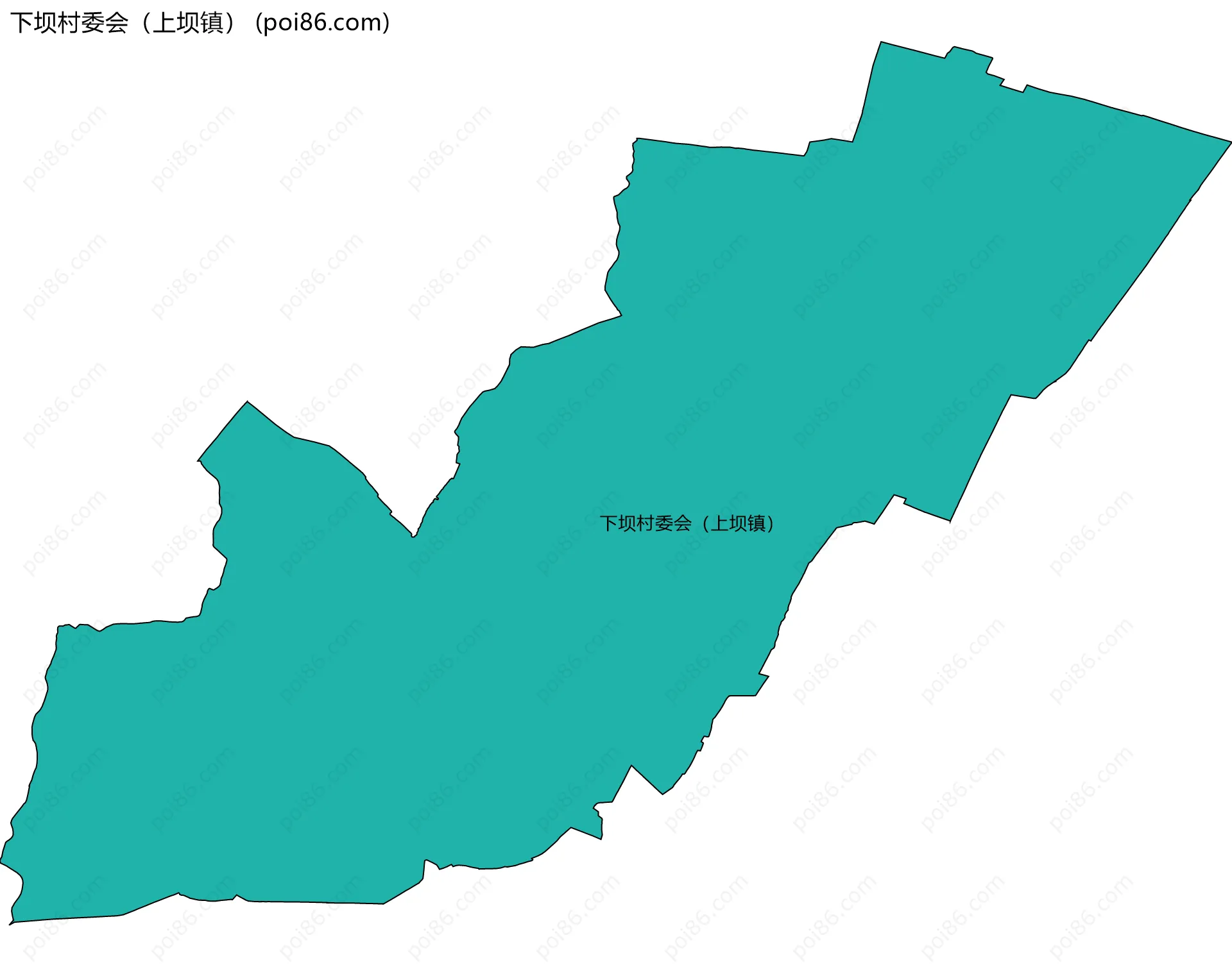 下坝村委会（上坝镇）边界地图