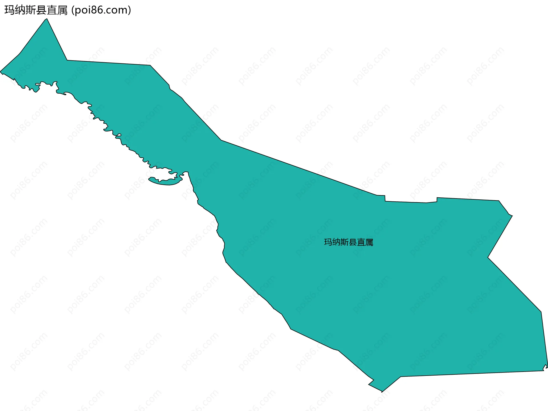 玛纳斯县直属边界地图