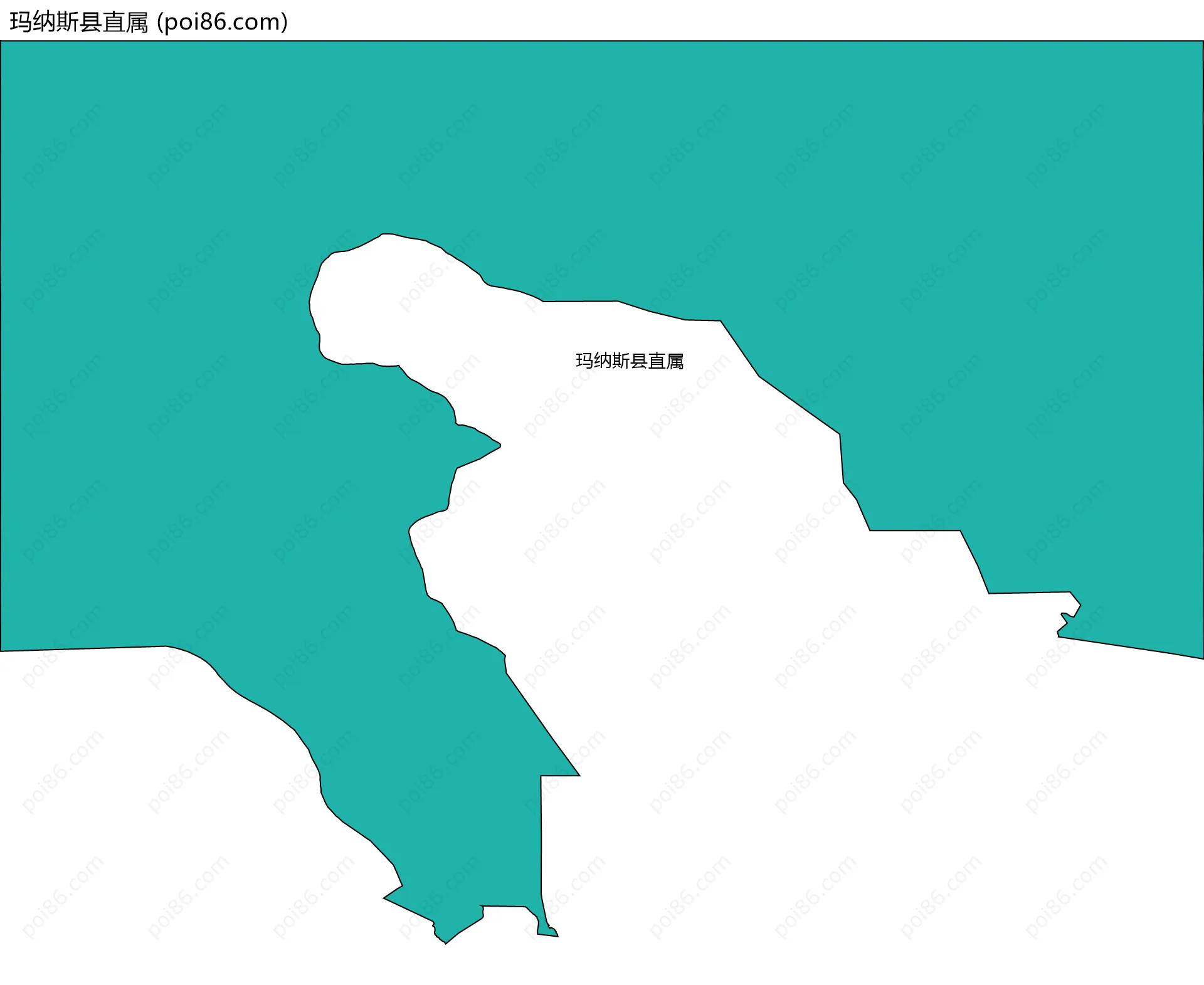 玛纳斯县直属边界地图