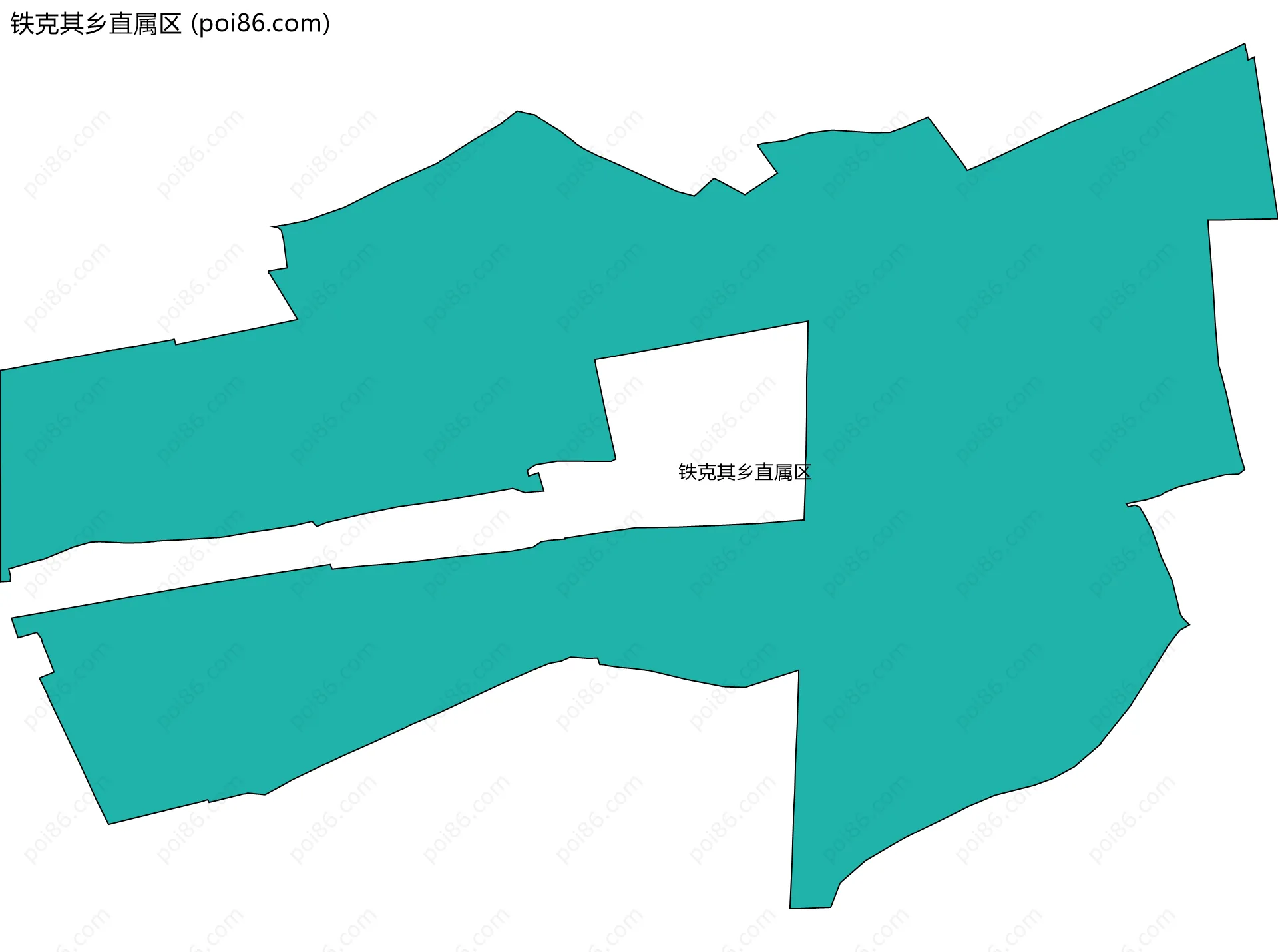 铁克其乡直属区边界地图