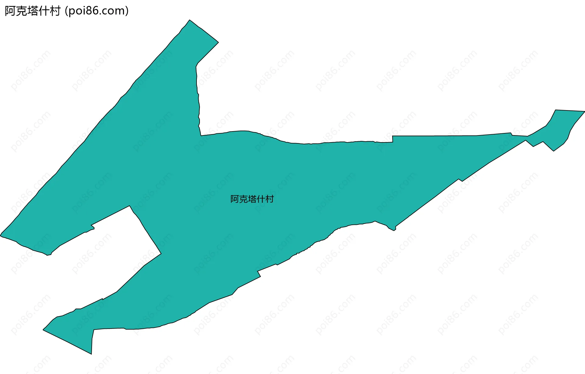 阿克塔什村边界地图