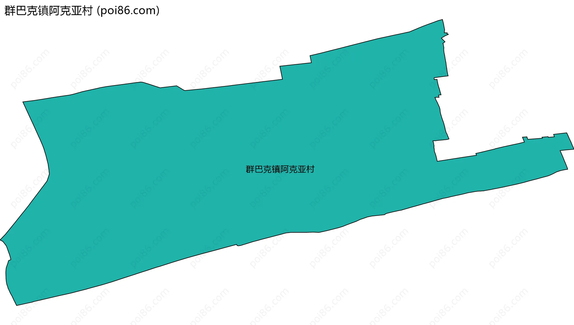群巴克镇阿克亚村边界地图
