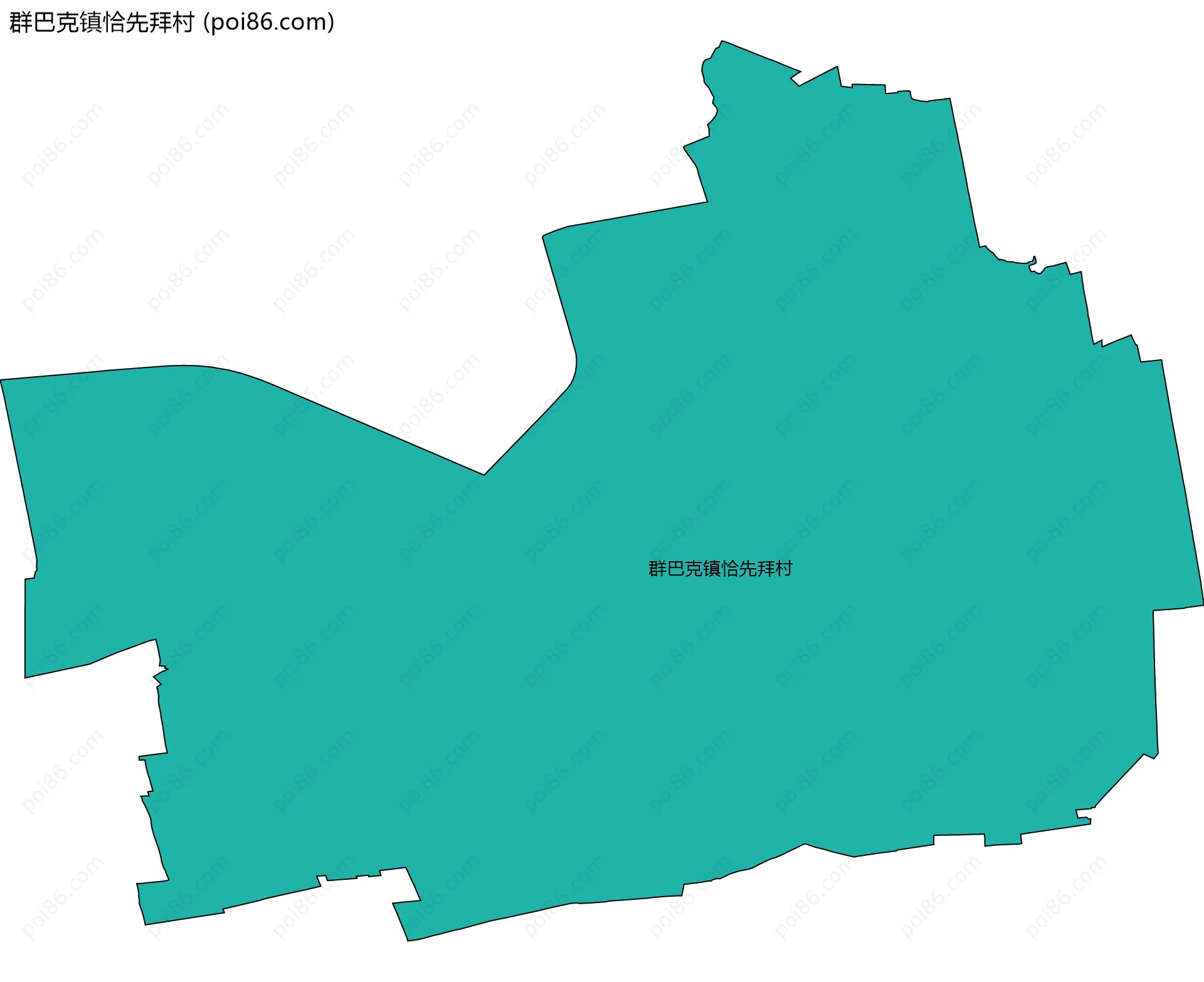 群巴克镇恰先拜村边界地图