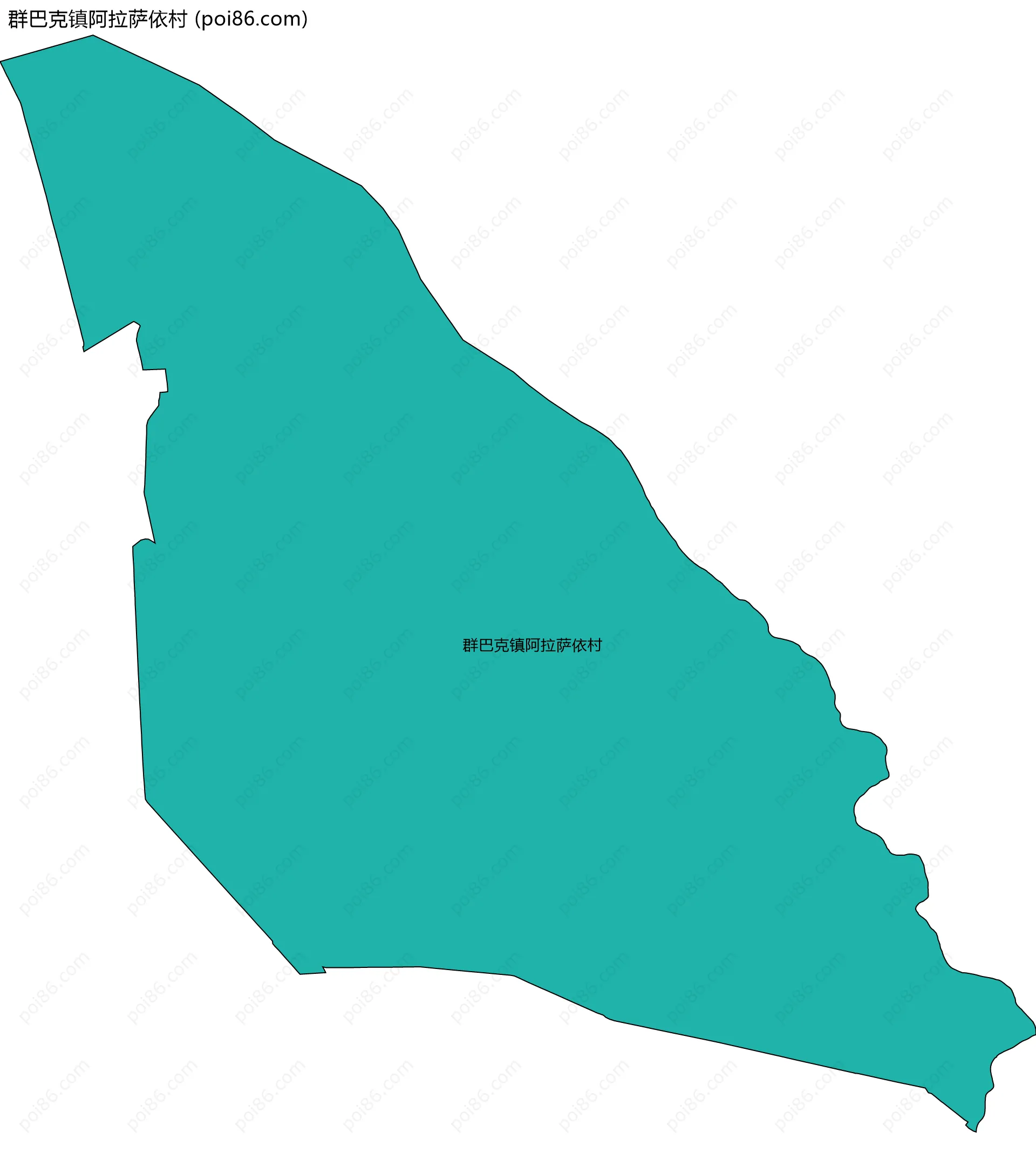 群巴克镇阿拉萨依村边界地图