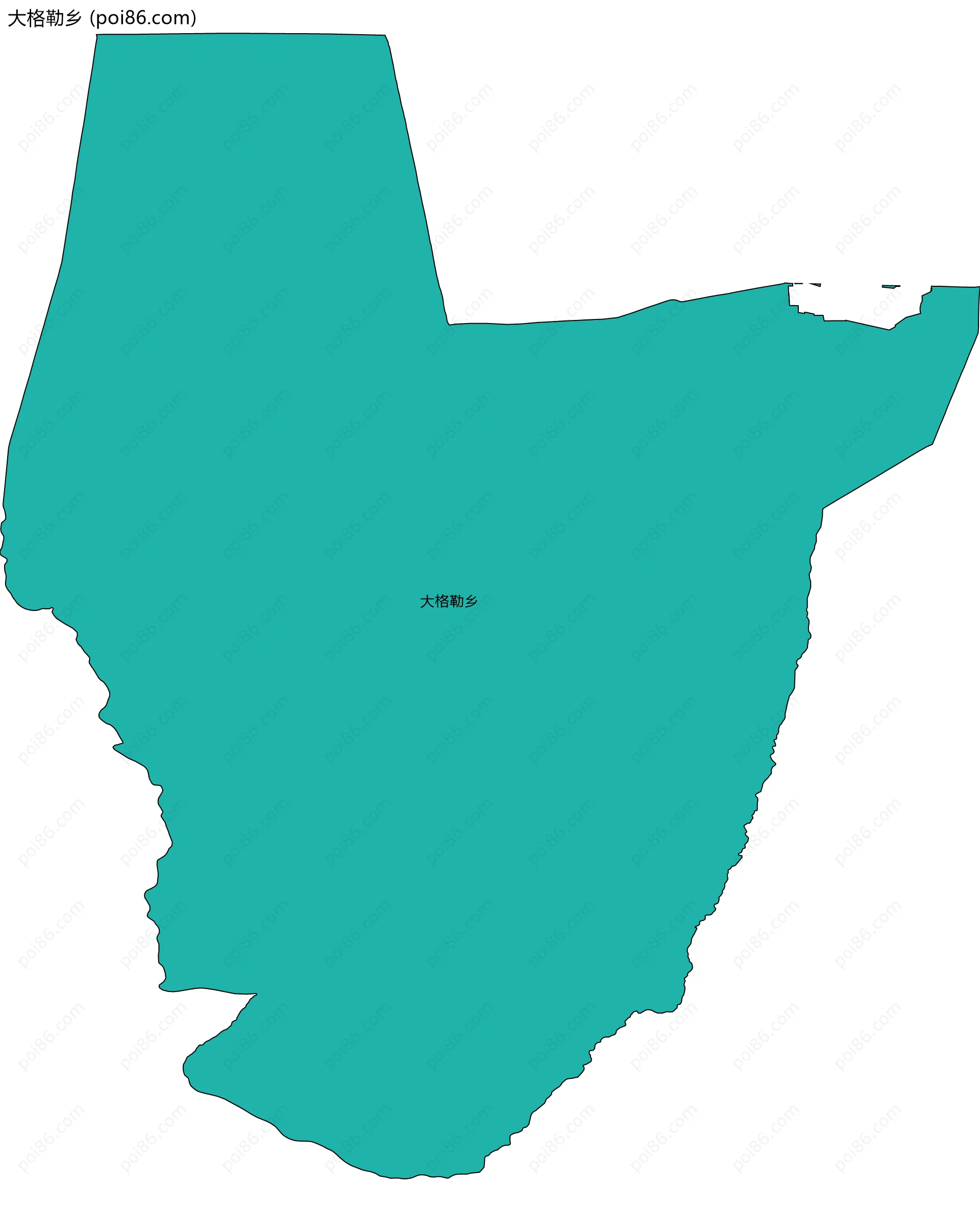 大格勒乡边界地图