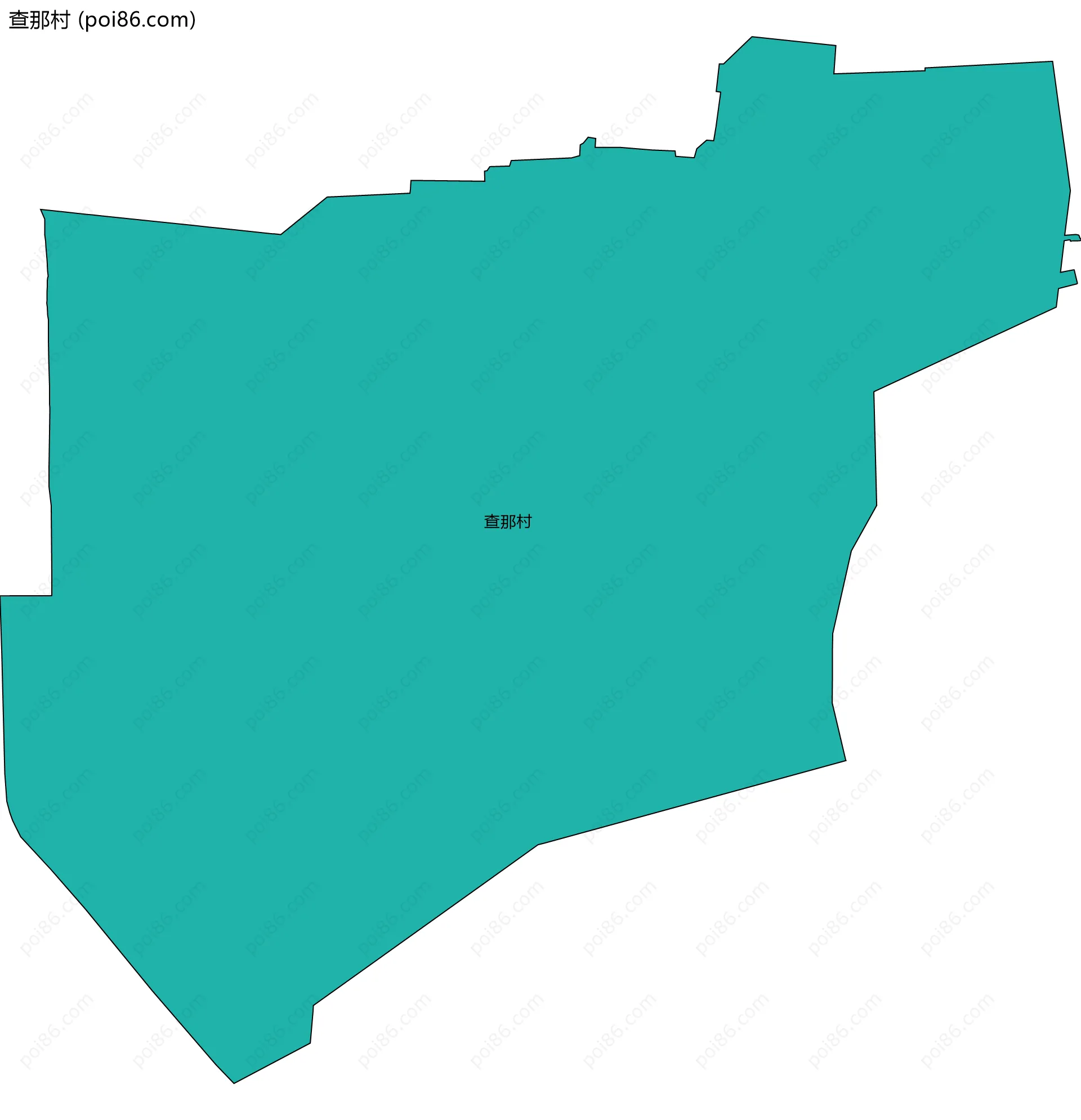 查那村边界地图