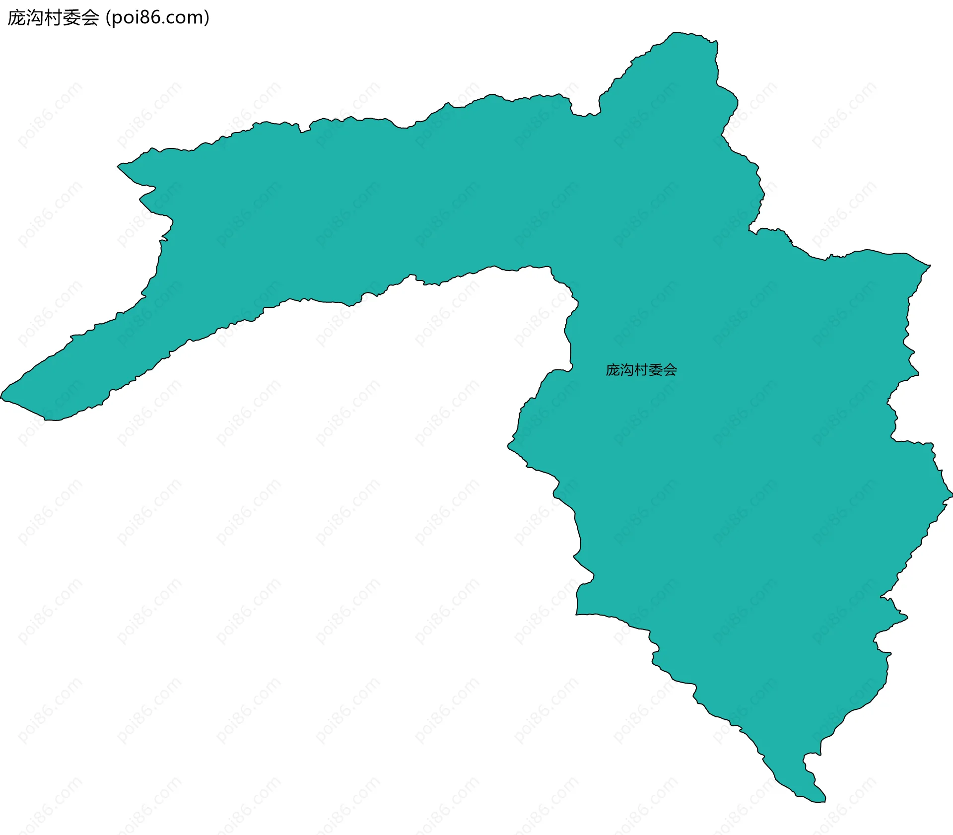 庞沟村委会边界地图