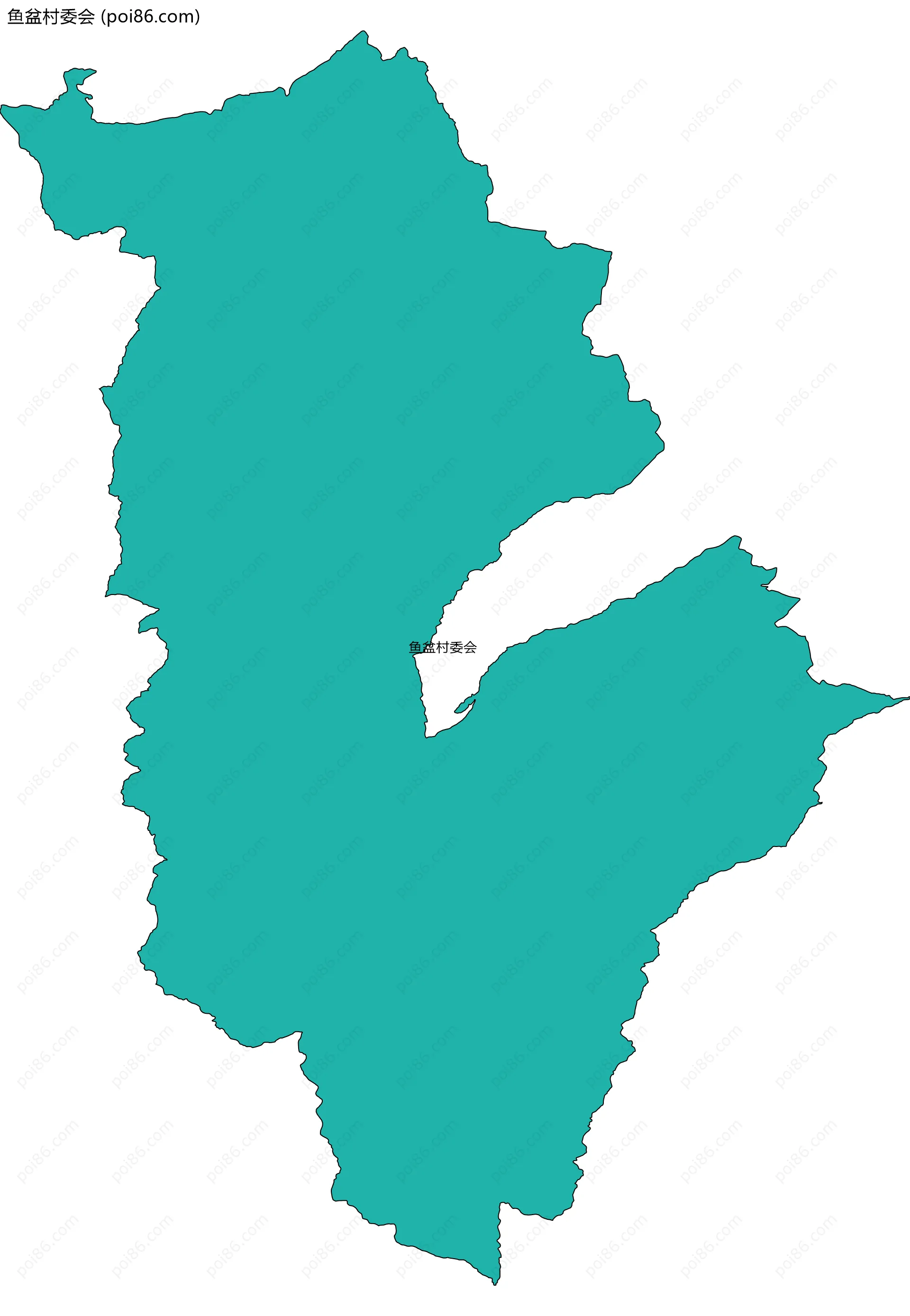 鱼盆村委会边界地图