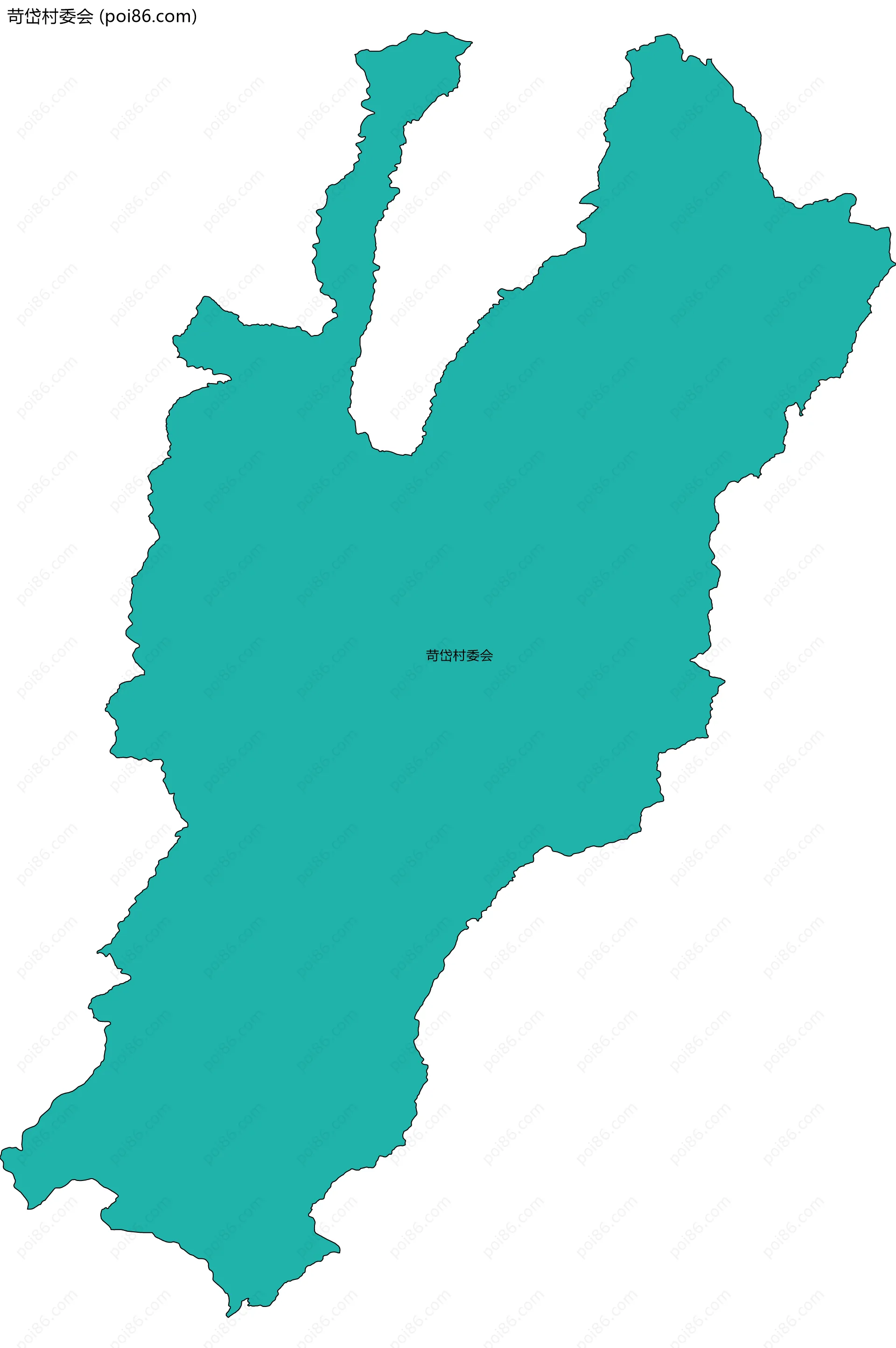 苛岱村委会边界地图