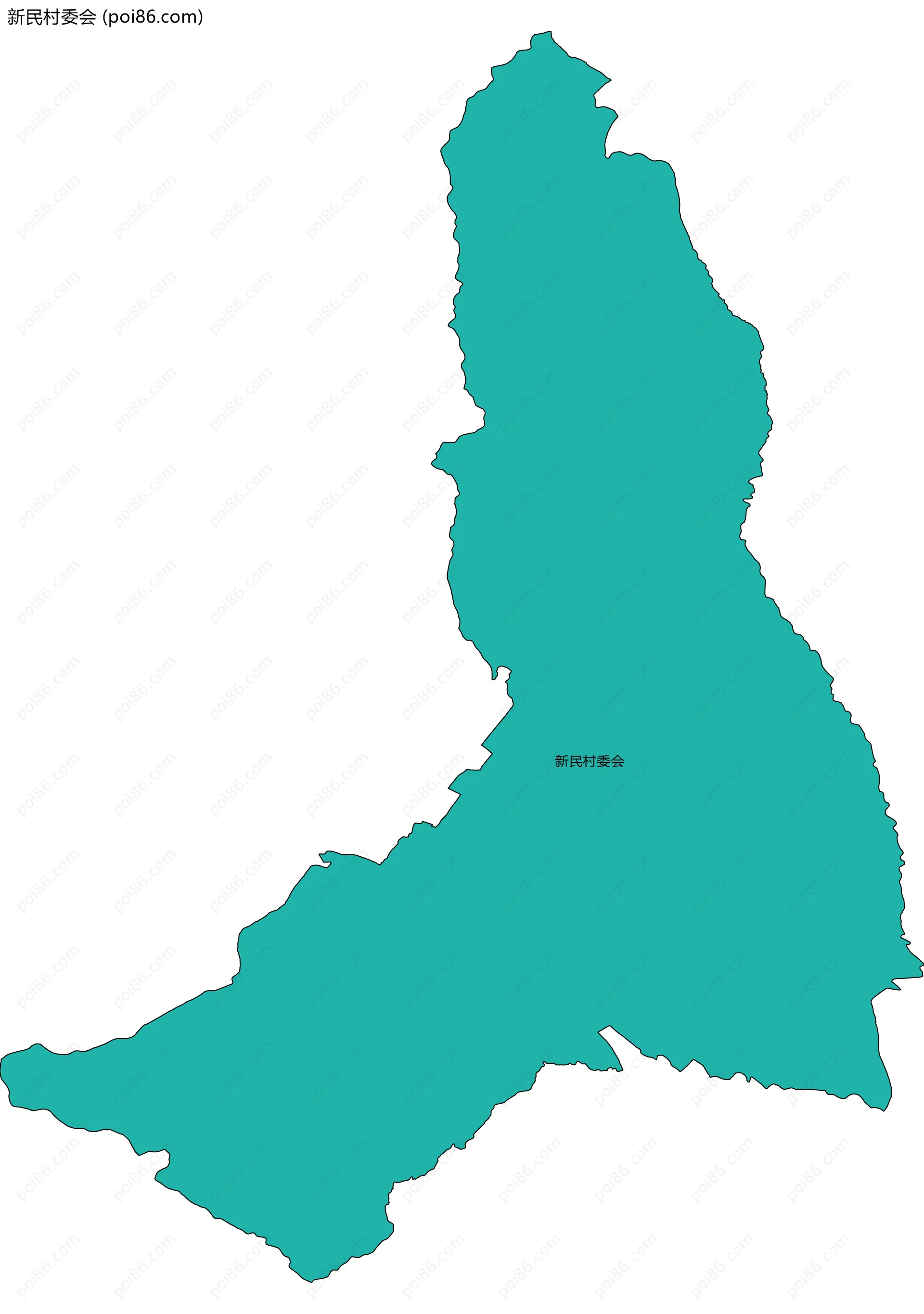 新民村委会边界地图