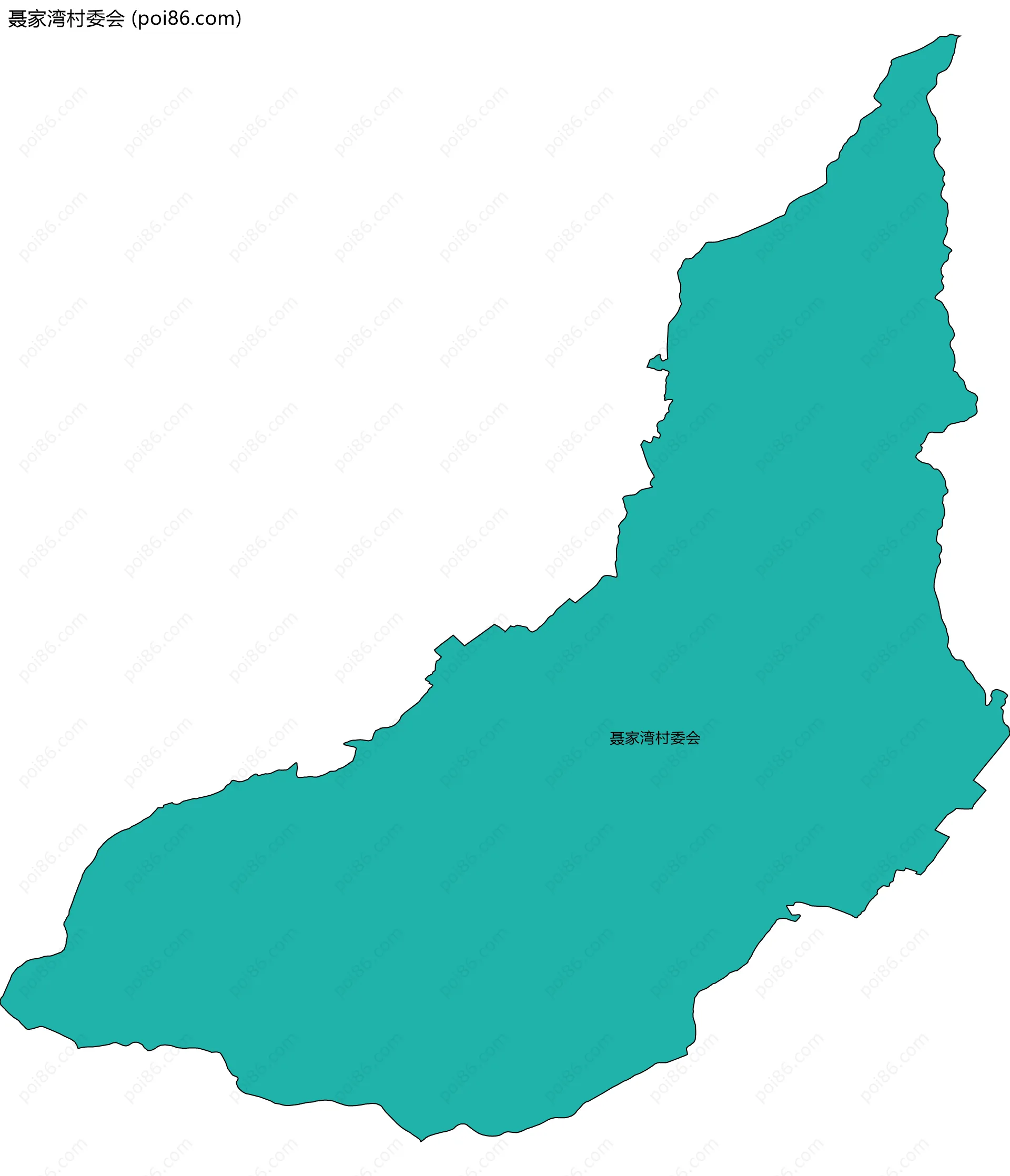 聂家湾村委会边界地图