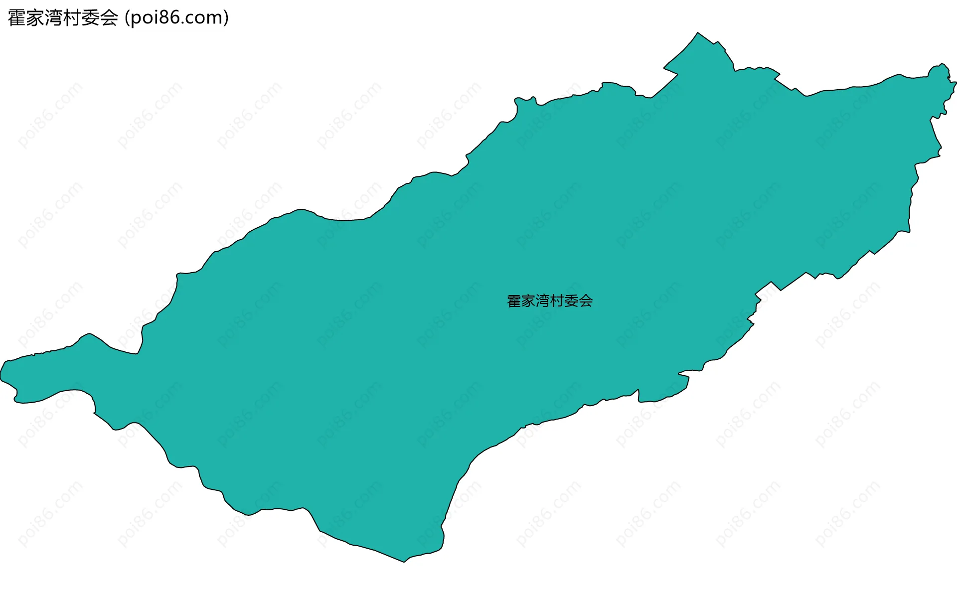 霍家湾村委会边界地图