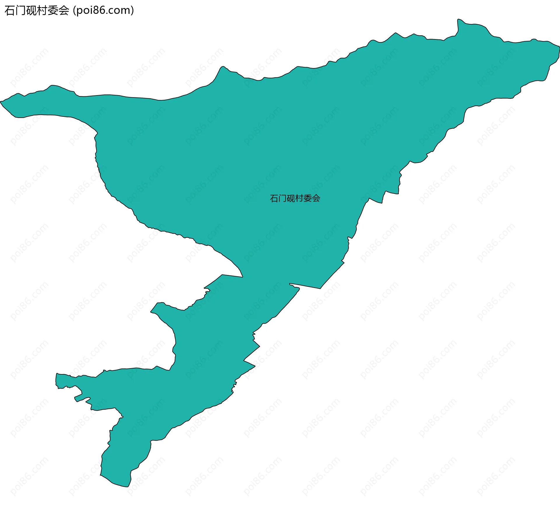 石门砚村委会边界地图