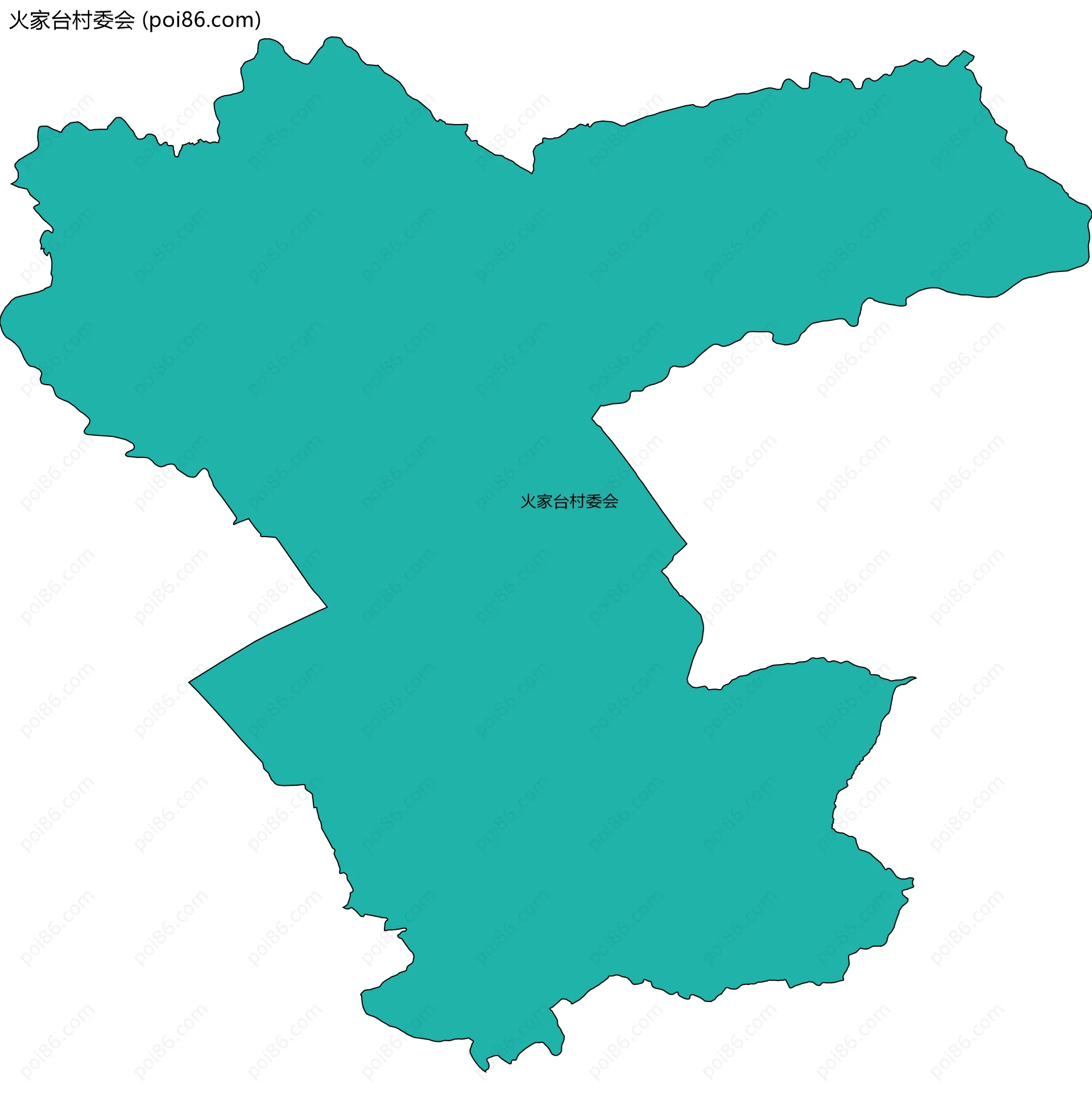 火家台村委会边界地图